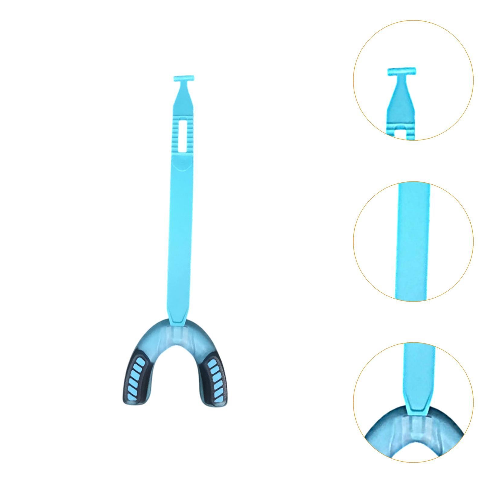 Sports Mouthguard with Strap EVA Gum Protector for Softball Taekwondo Hockey Light Blue Black