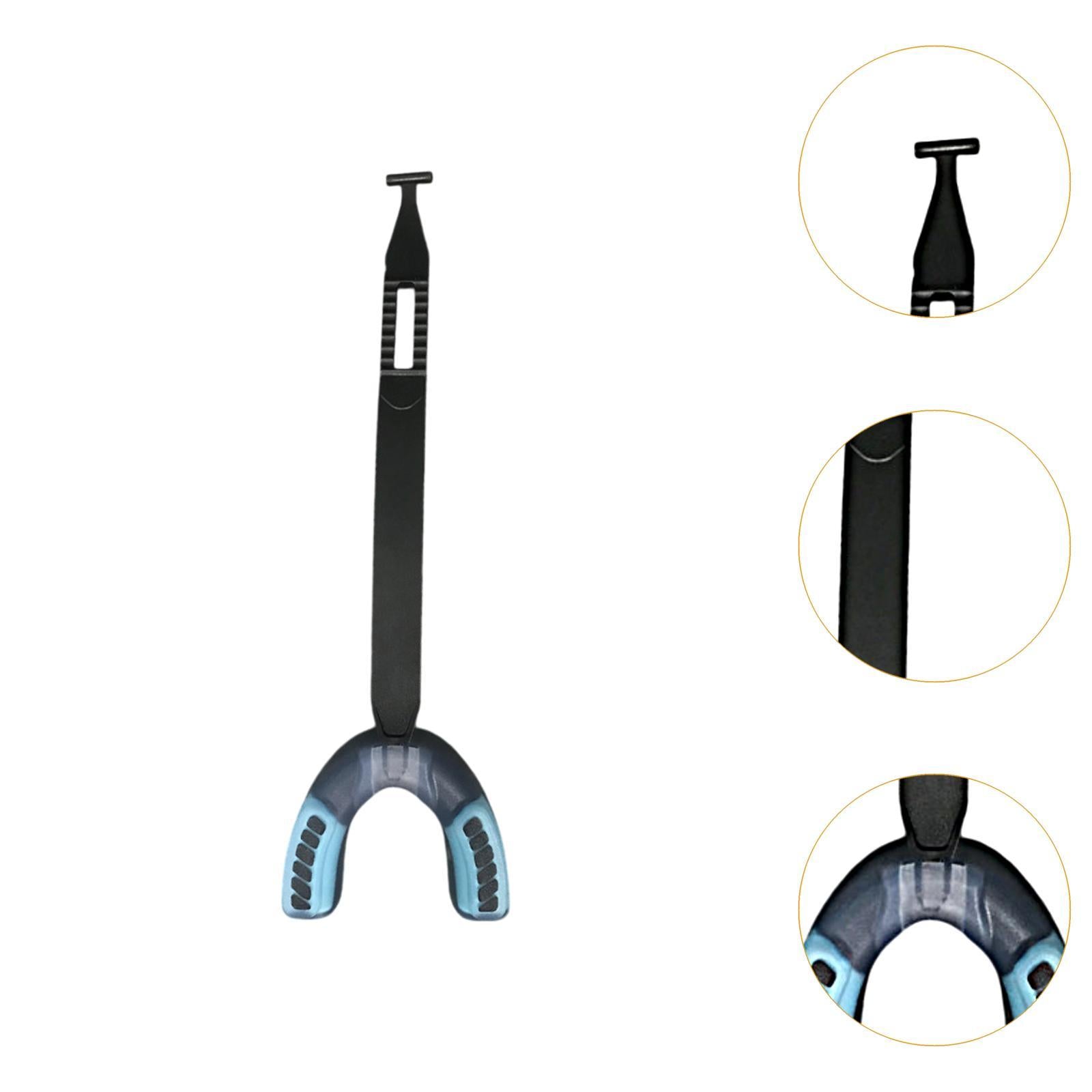 Sports Mouthguard with Strap EVA Gum Protector for Softball Taekwondo Hockey Black Blue