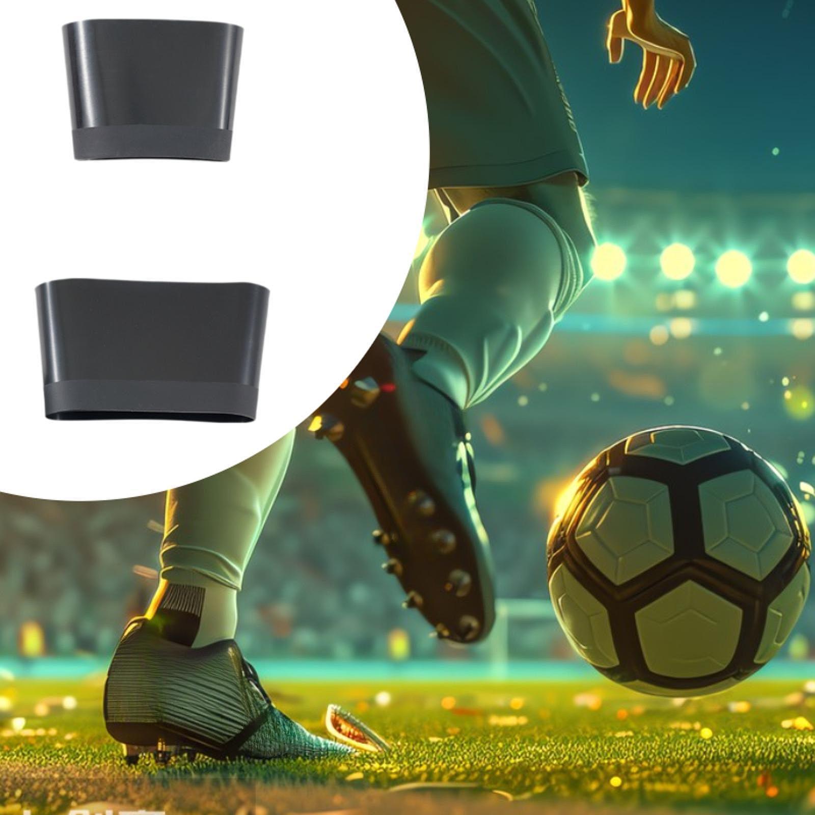 Soft Silicone Shin Guard Straps to Hold Shin Guards and Soccer Sock in Place L Adults