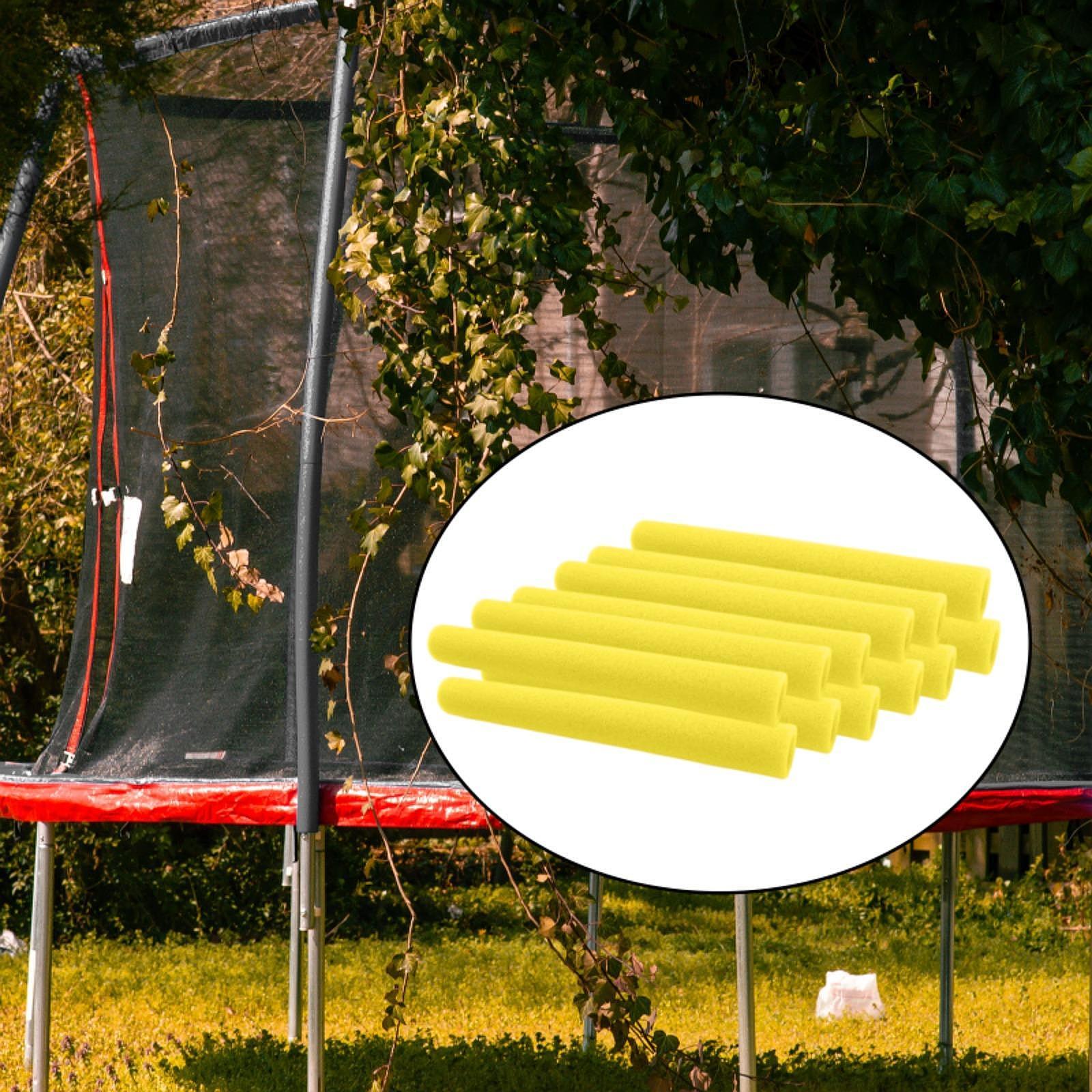 12Pcs Trampoline Pole Foam Sleeves Soft Protector Indoor Outdoor Replacement Yellow