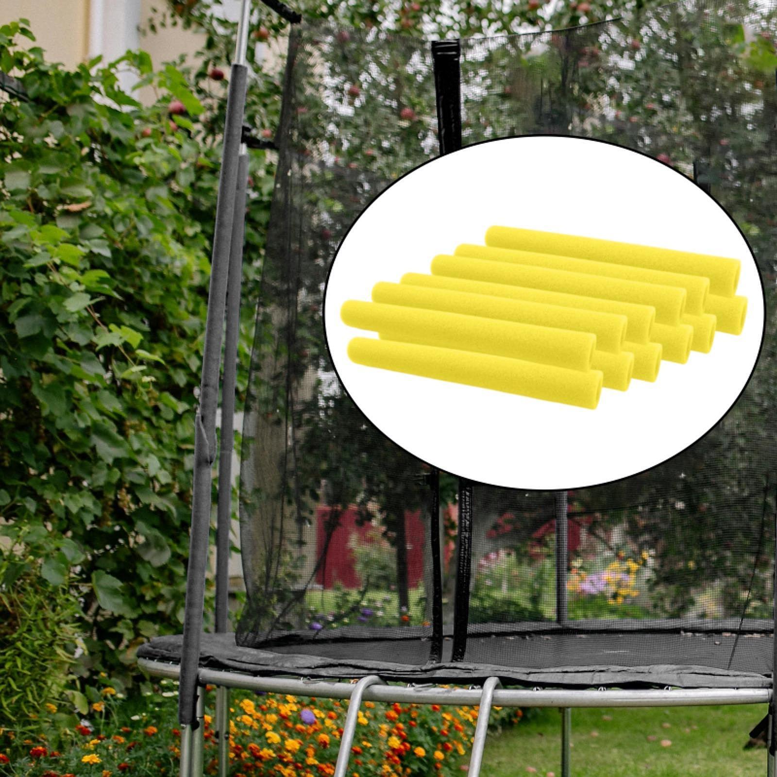 12Pcs Trampoline Pole Foam Sleeves Soft Protector Indoor Outdoor Replacement Yellow
