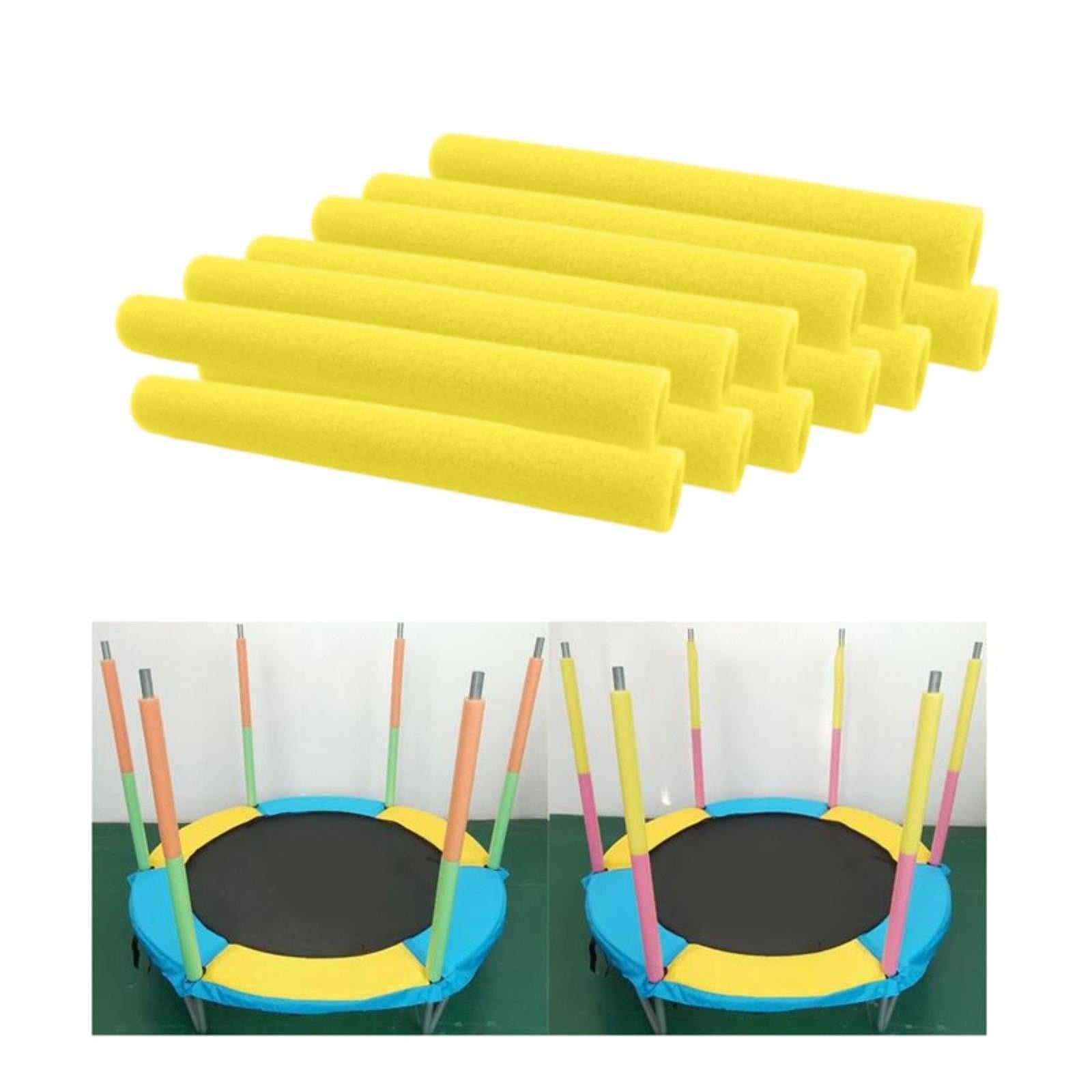 12Pcs Trampoline Pole Foam Sleeves Soft Protector Indoor Outdoor Replacement Yellow