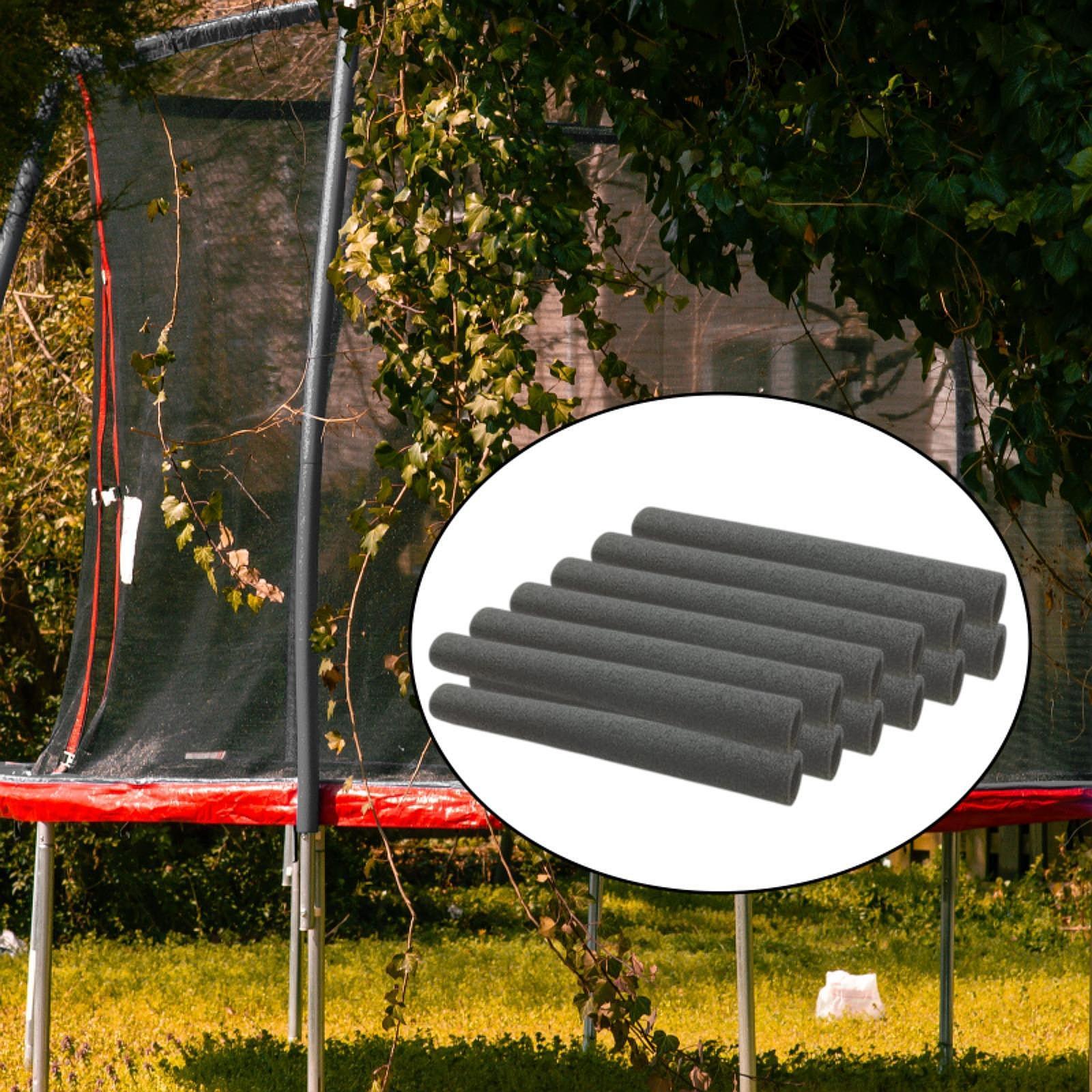 12Pcs Trampoline Pole Foam Sleeves Soft Protector Indoor Outdoor Replacement Black