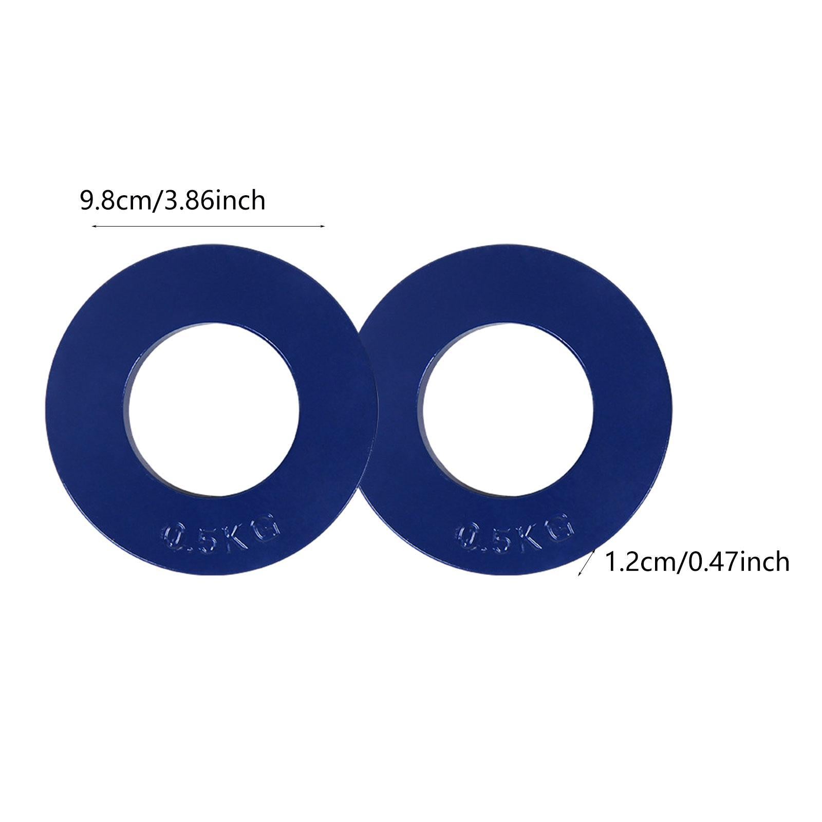 2Pcs Fractional Weight Plates Additional Plates for Standard Workout Fitness Blue 0.5kg