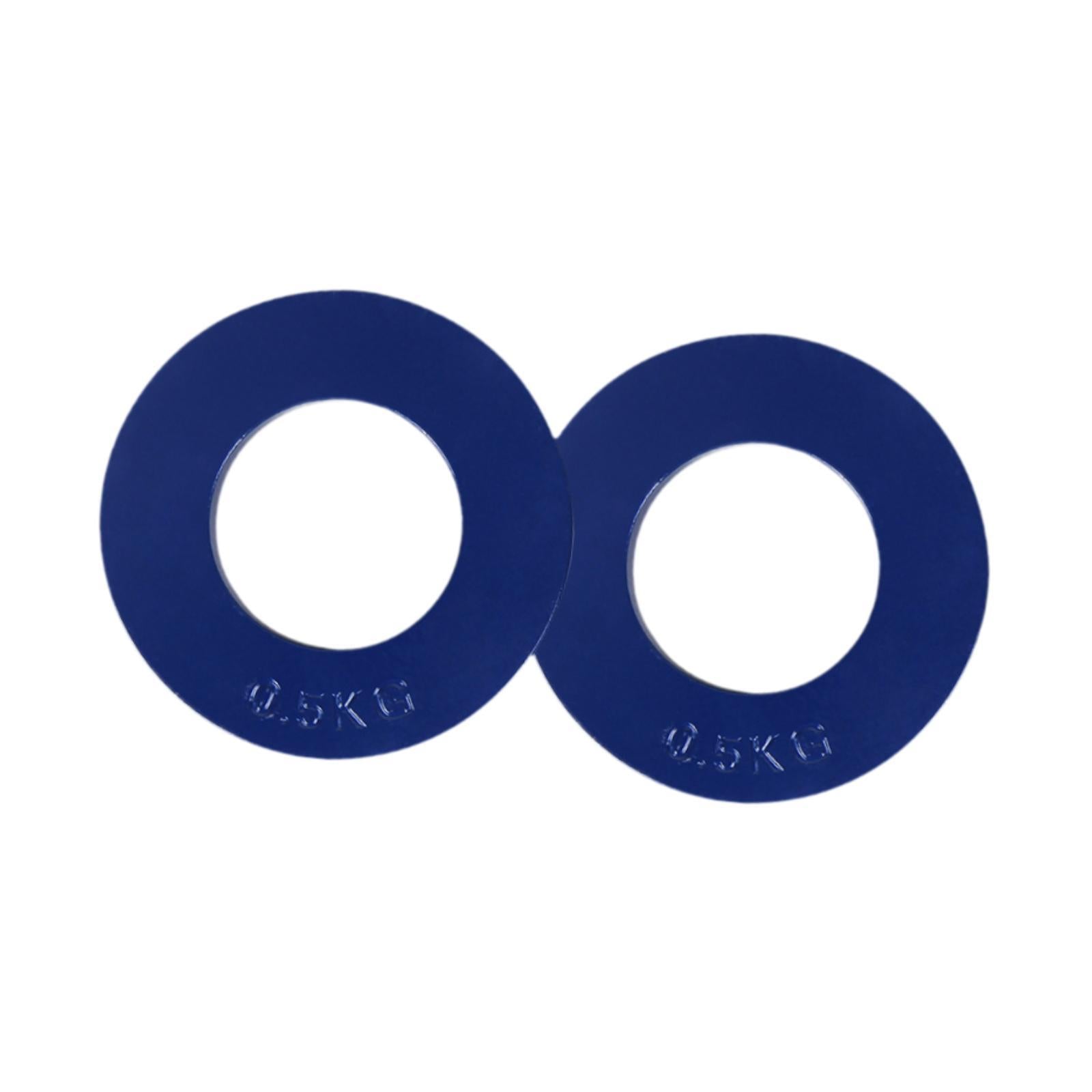 2Pcs Fractional Weight Plates Additional Plates for Standard Workout Fitness Blue 0.5kg