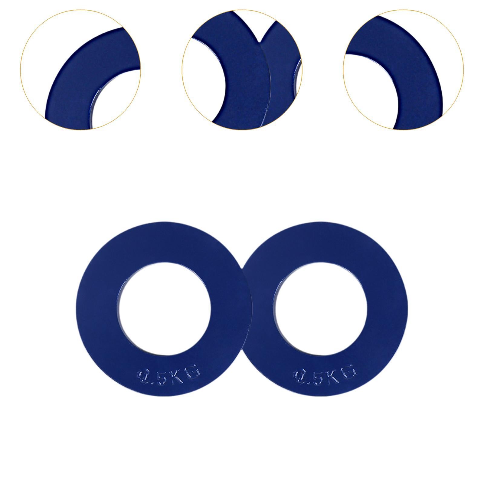 2Pcs Fractional Weight Plates Additional Plates for Standard Workout Fitness Blue 0.5kg