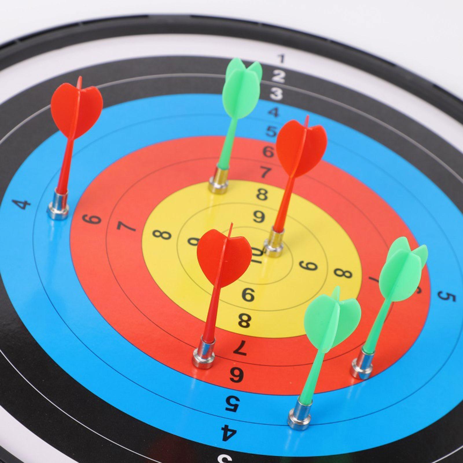 Magnetic Dart Board Set Portable Games Set Dart Board for Home Garden Outside Diameter 38.5cm