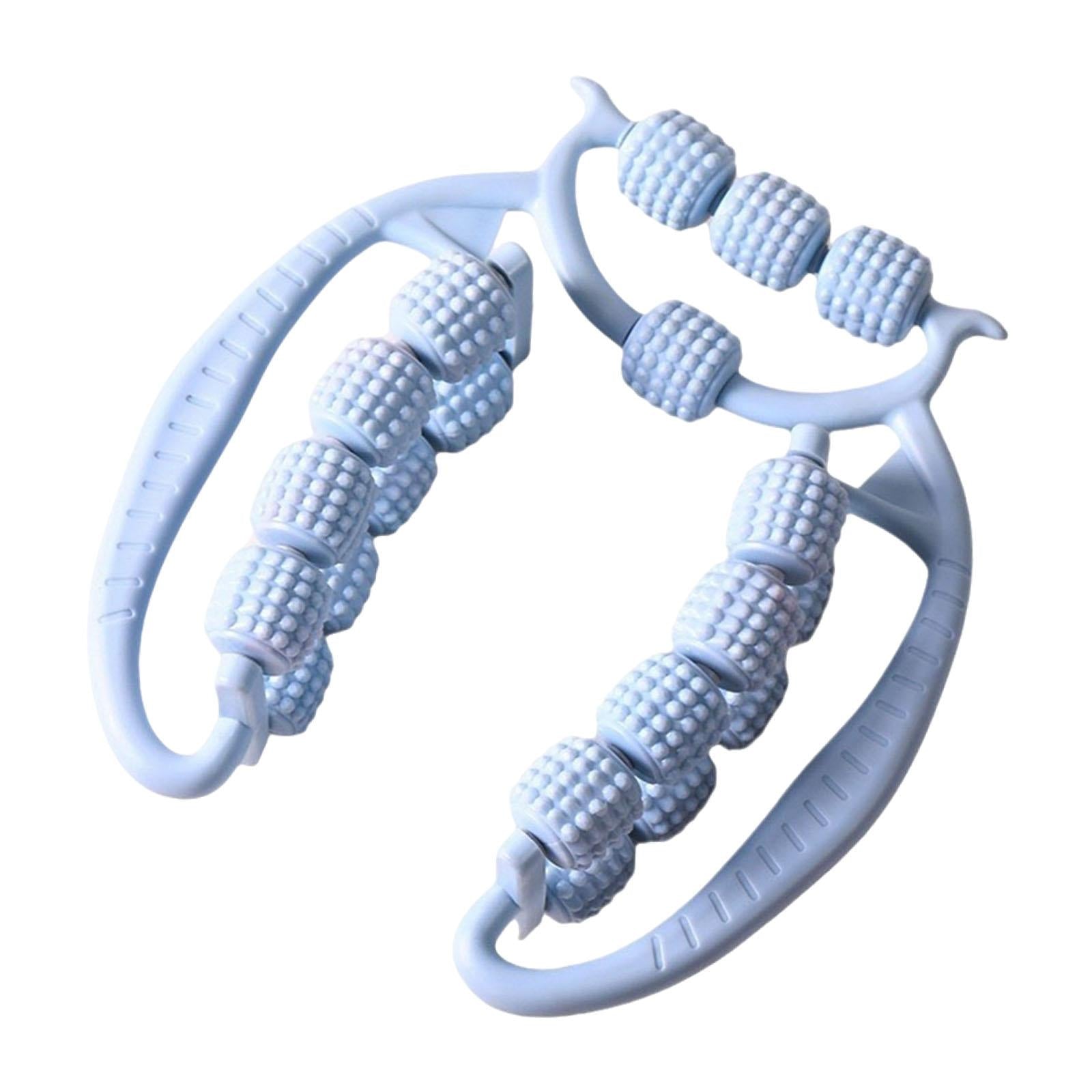 Massage Roller Press Points Portable 360 Degree Handheld for Legs Thigh Calf Blue