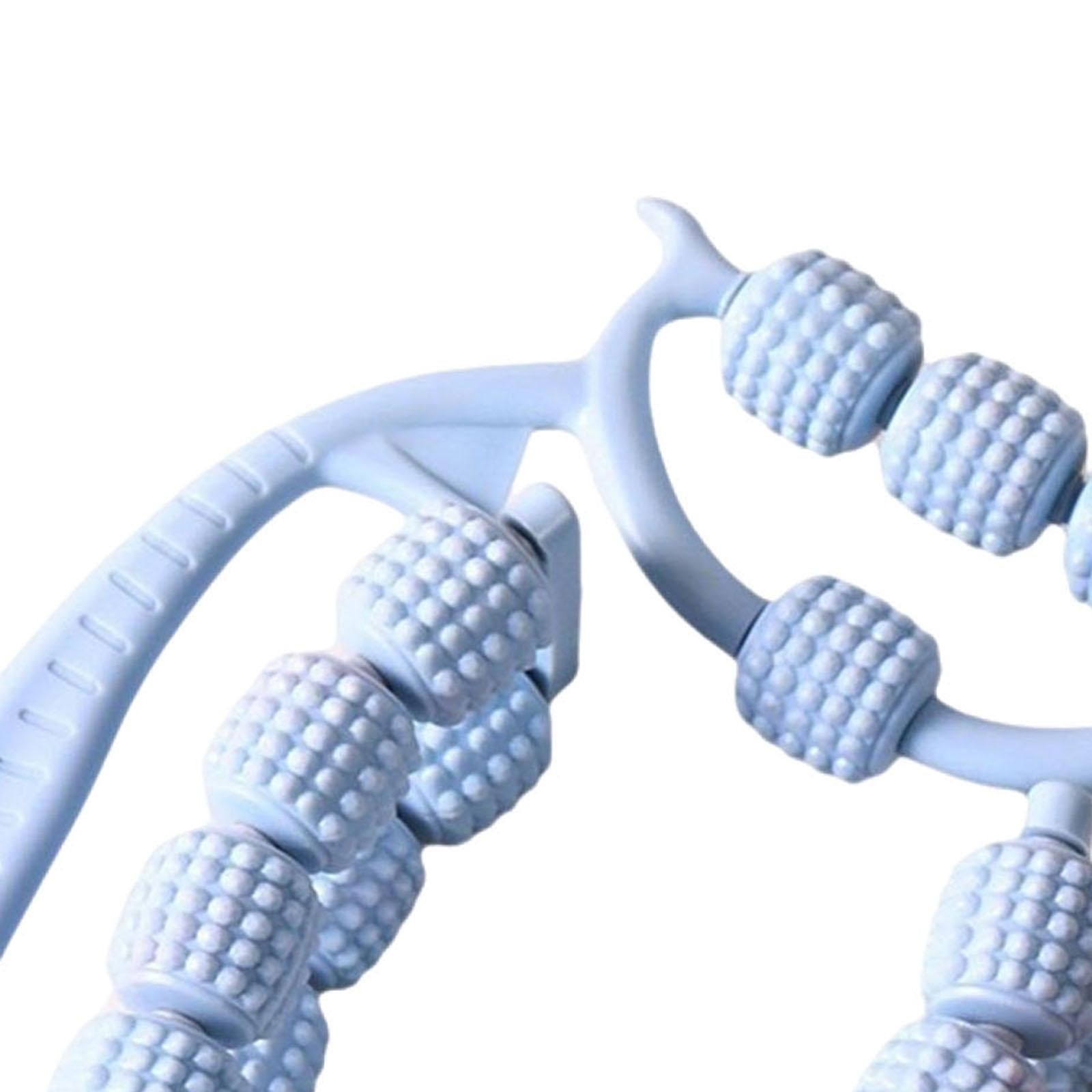 Massage Roller Press Points Portable 360 Degree Handheld for Legs Thigh Calf Blue