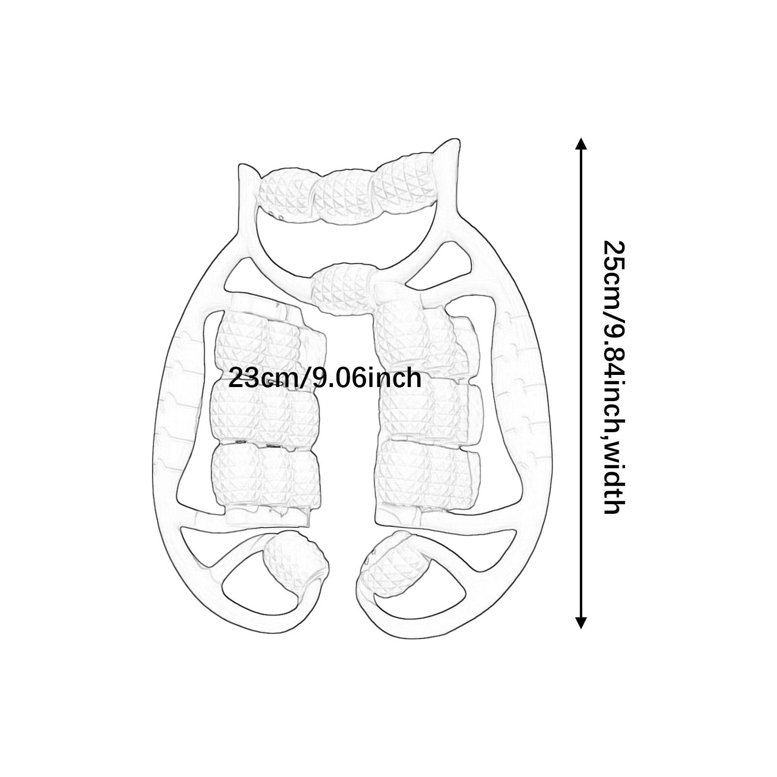 Hand Held Muscle Roller for Legs 24 Wheeled Massage Tool Equipment for Waist White