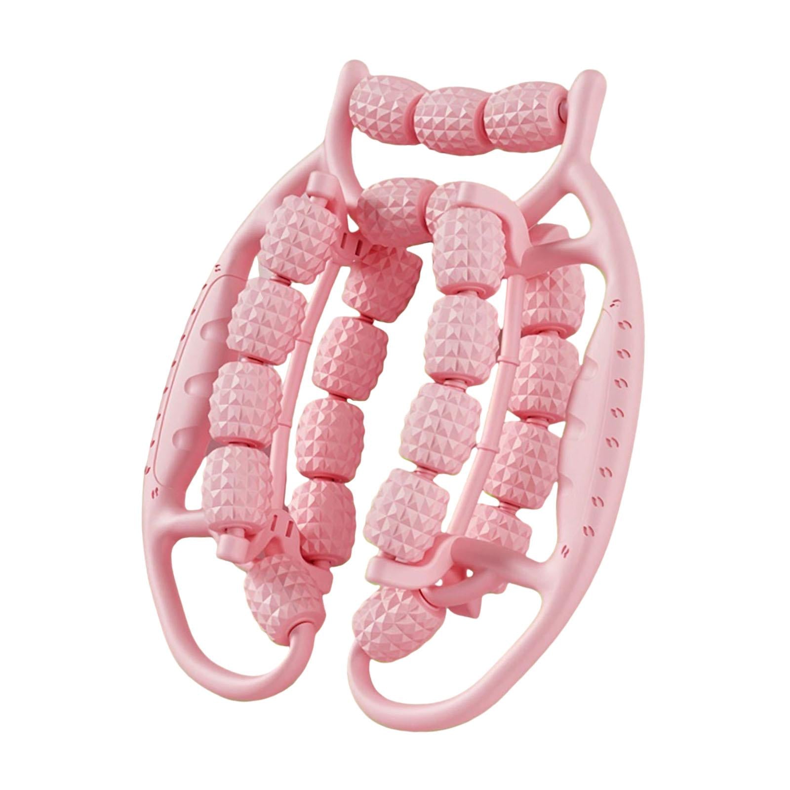 Circular Leg Clamp Portable Supplies Muscle Roller for Travel Home Full Body Pink