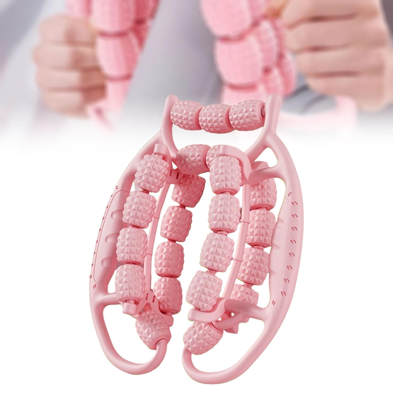 Circular Leg Clamp Portable Supplies Muscle Roller for Travel Home Full Body Pink