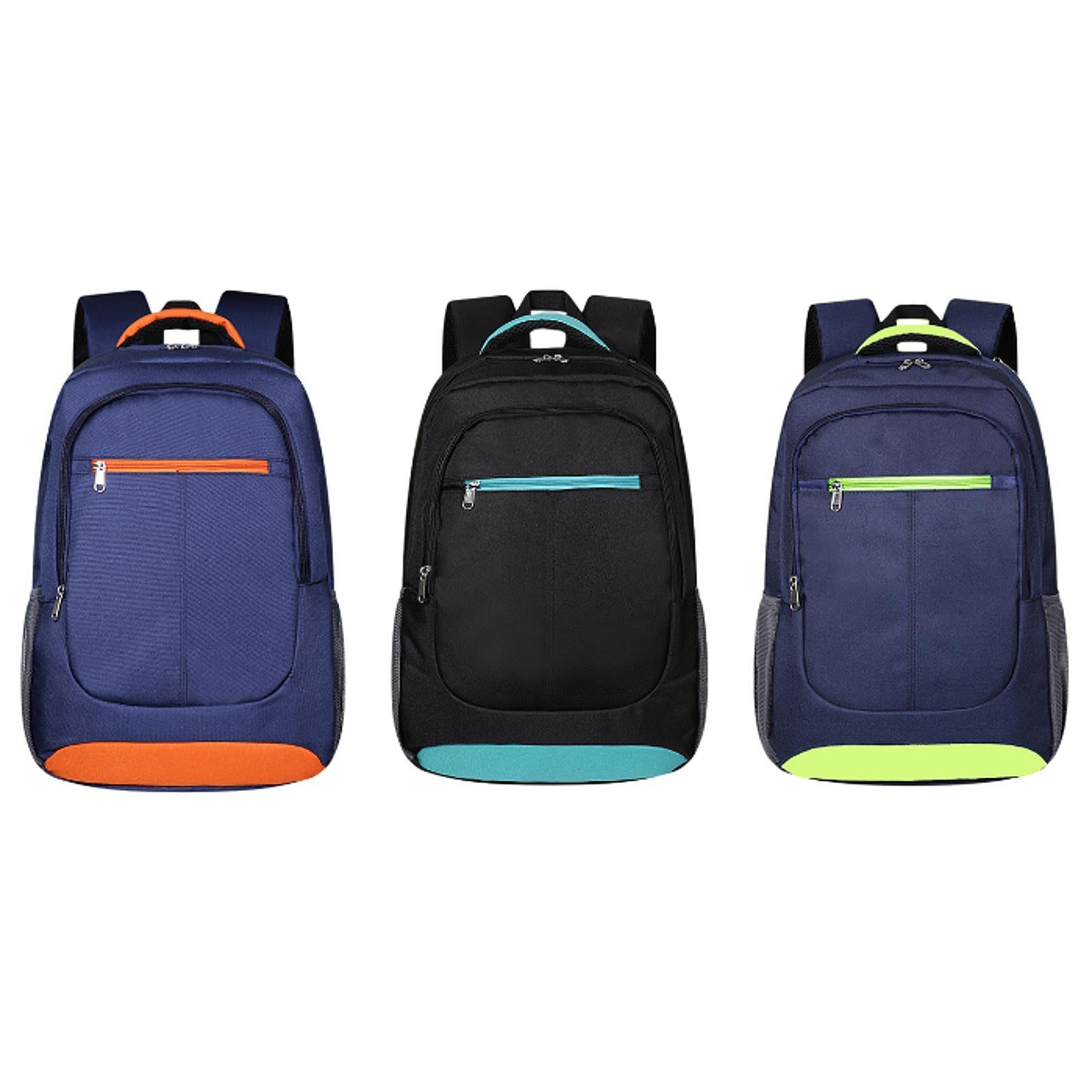 Tennis Bag Laptop Backpack Back Pack Duffel for Players Outdoor Training Dark Blue Orange