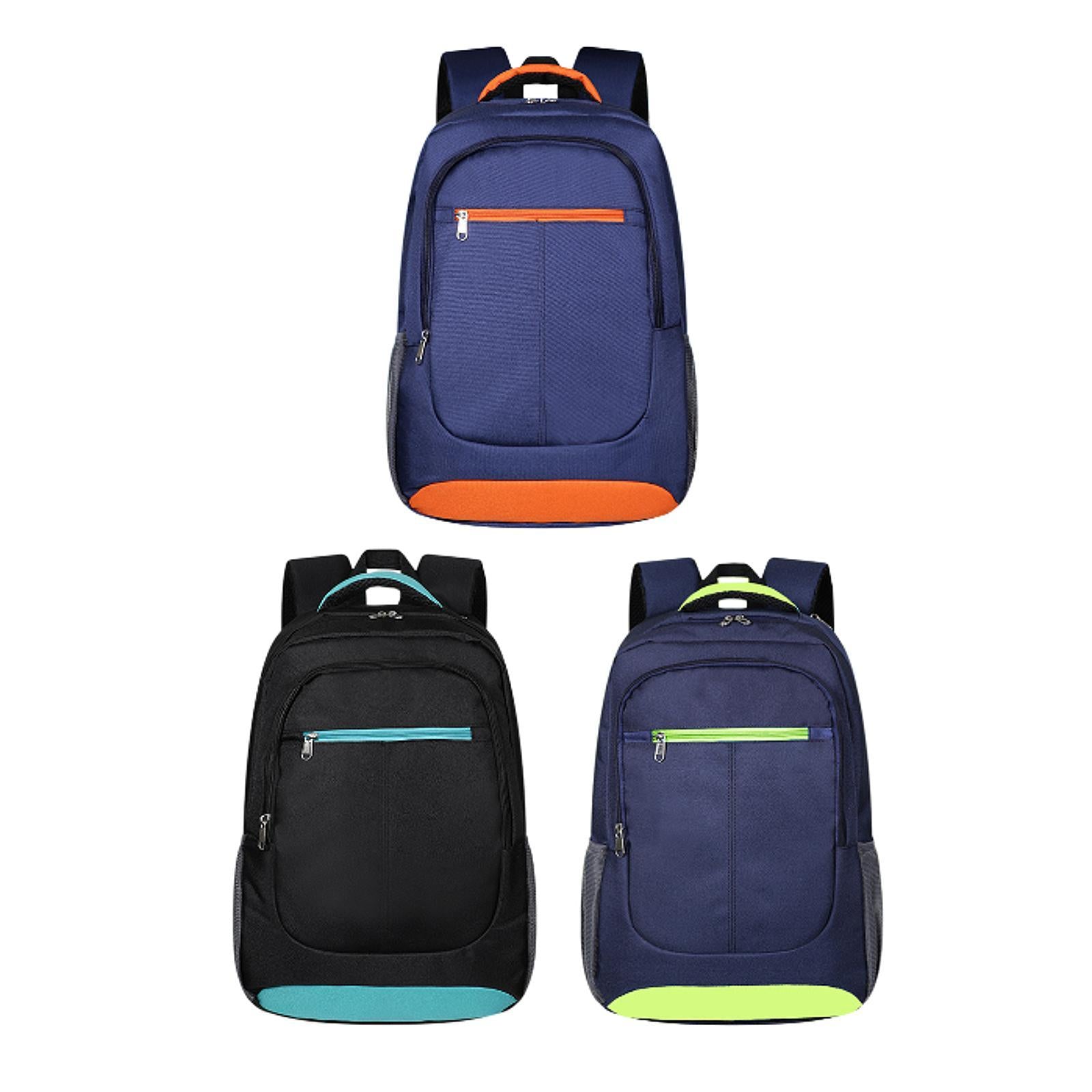 Tennis Bag Laptop Backpack Back Pack Duffel for Players Outdoor Training Dark Blue Orange