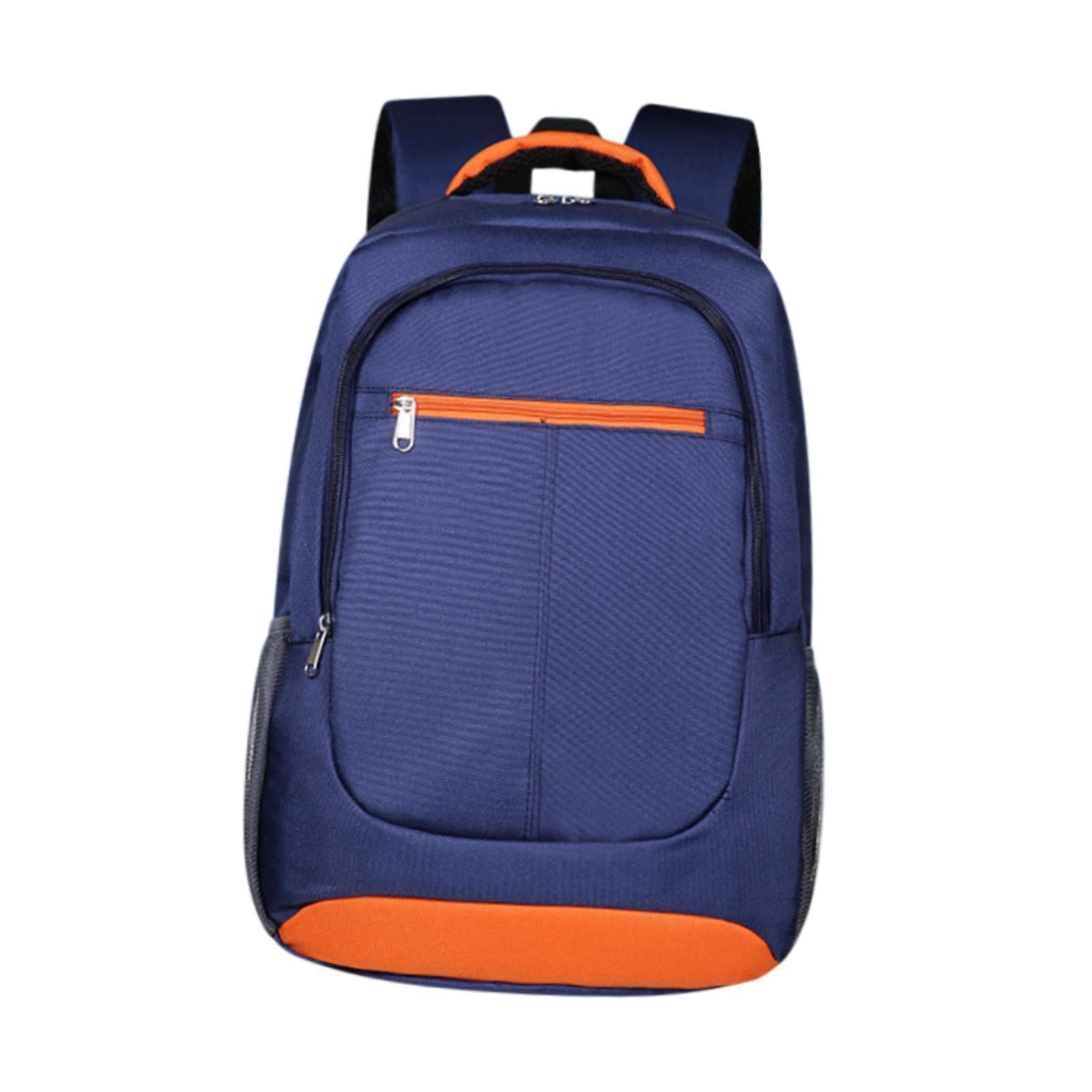 Tennis Bag Laptop Backpack Back Pack Duffel for Players Outdoor Training Dark Blue Orange