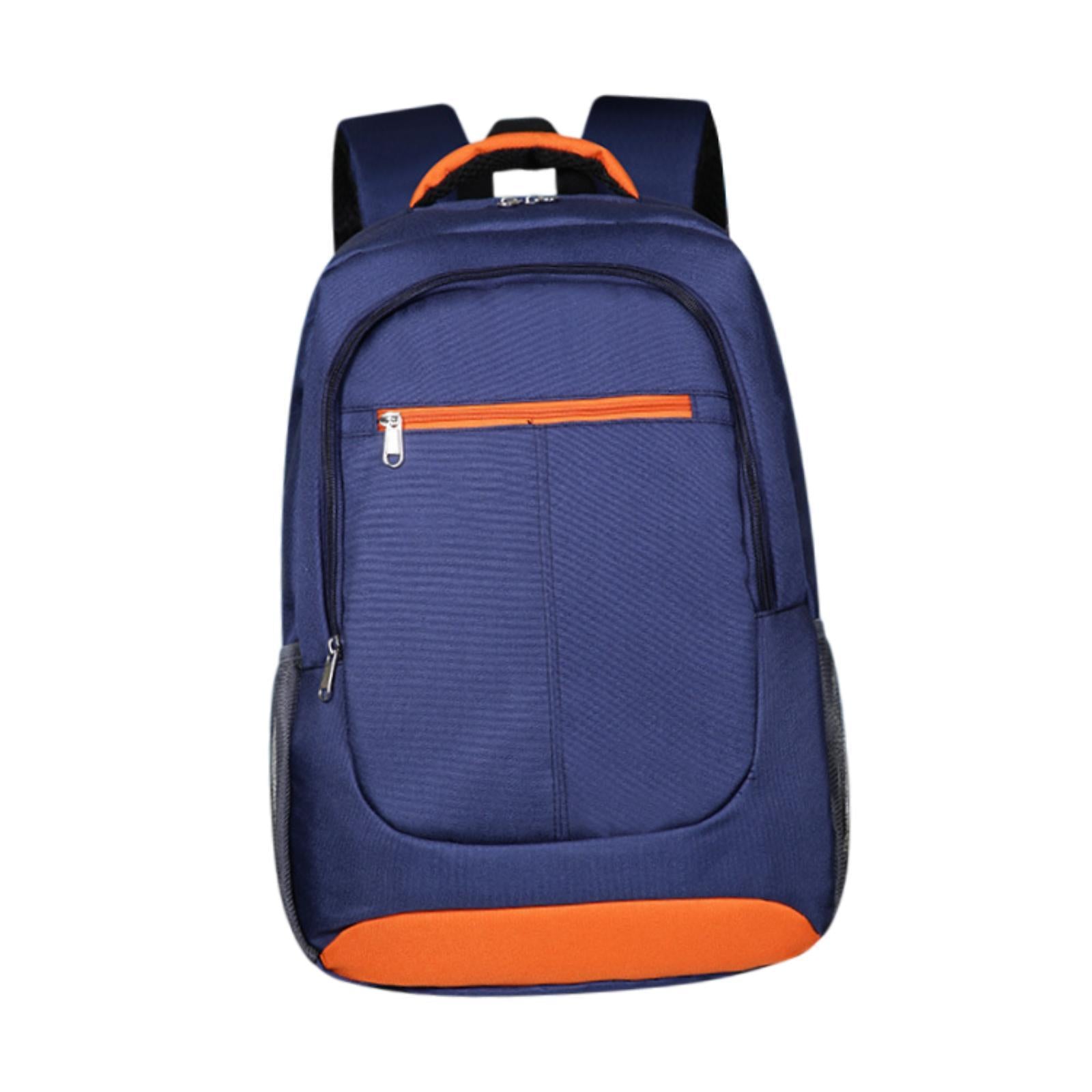 Tennis Bag Laptop Backpack Back Pack Duffel for Players Outdoor Training Dark Blue Orange