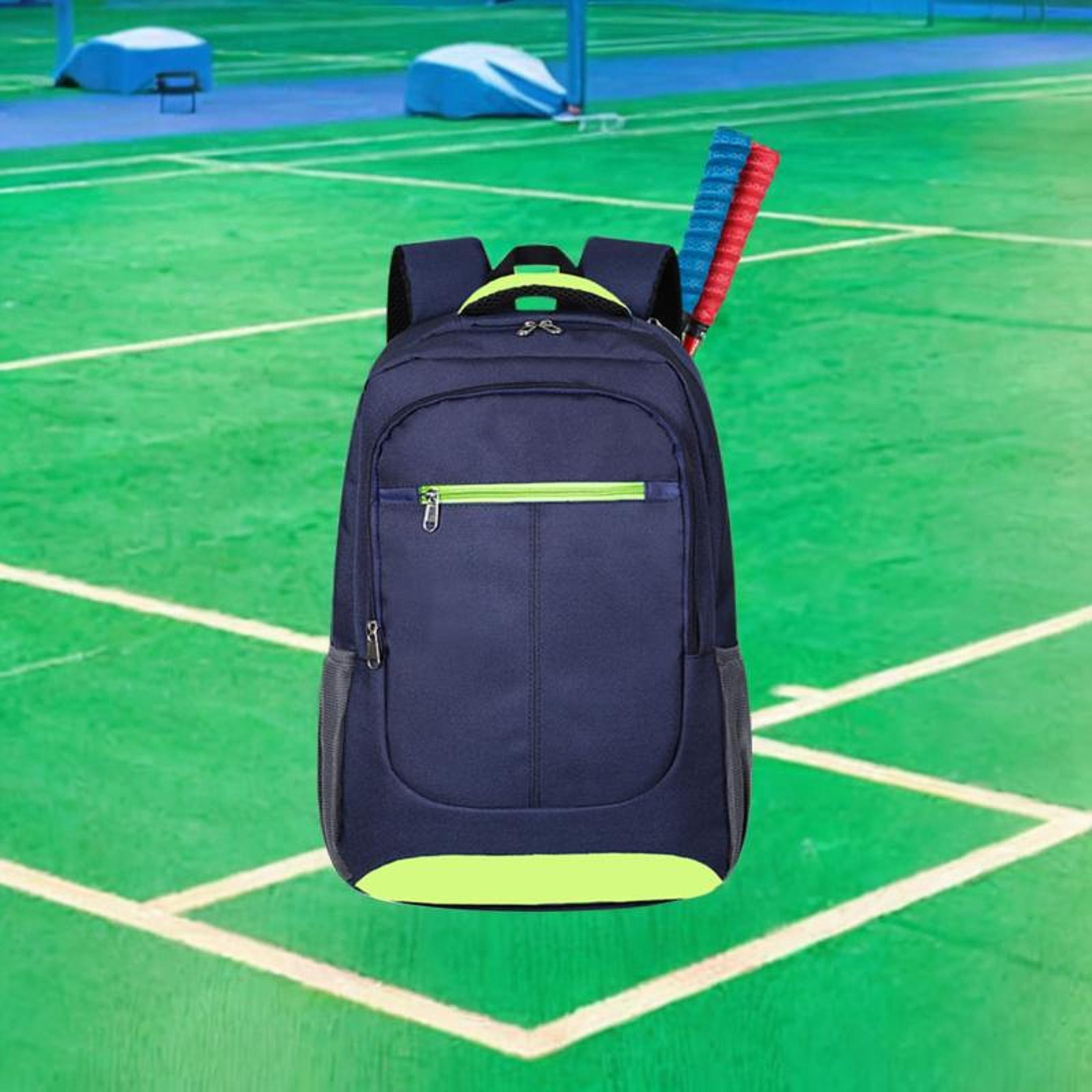 Tennis Bag Laptop Backpack Back Pack Duffel for Players Outdoor Training Dark Blue Green
