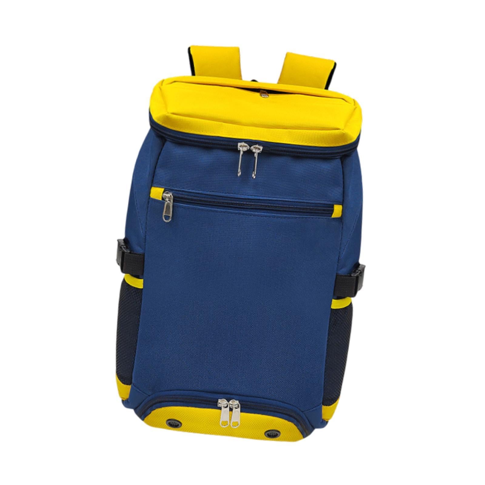 Tennis Bag Backpack Daypack Duffel for Outdoor Pickleball Badminton Racquets Blue Yellow