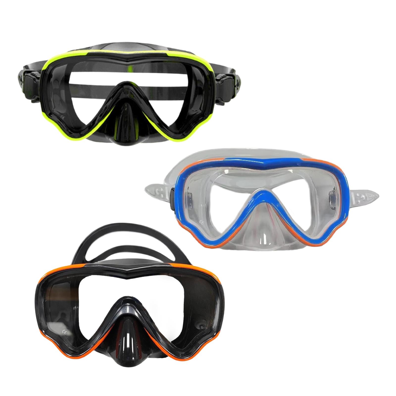 Diving Glasses Comfortable Snorkeling Goggles for Swimming Diving Snorkeling Yellow Black