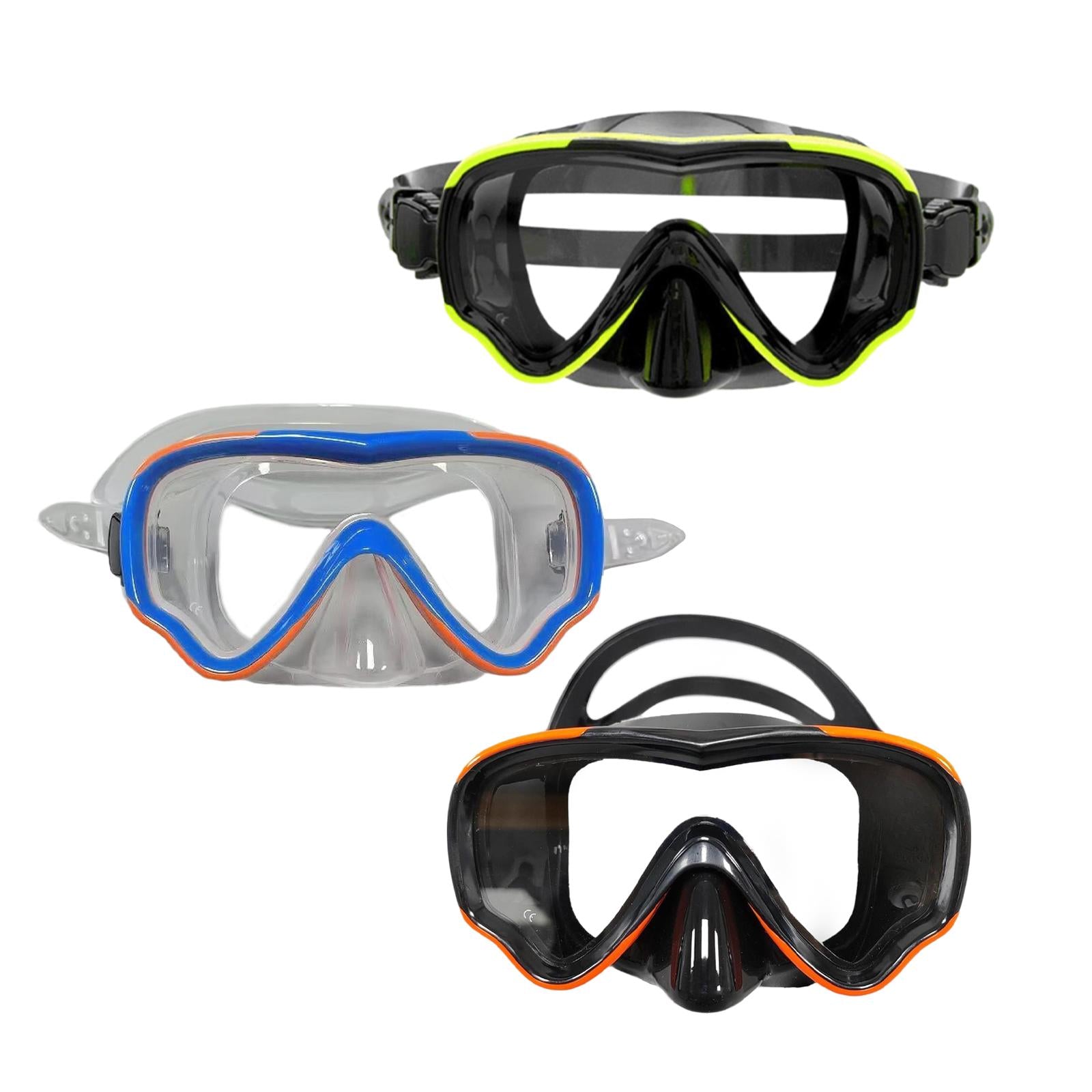Diving Glasses Comfortable Snorkeling Goggles for Swimming Diving Snorkeling Yellow Black