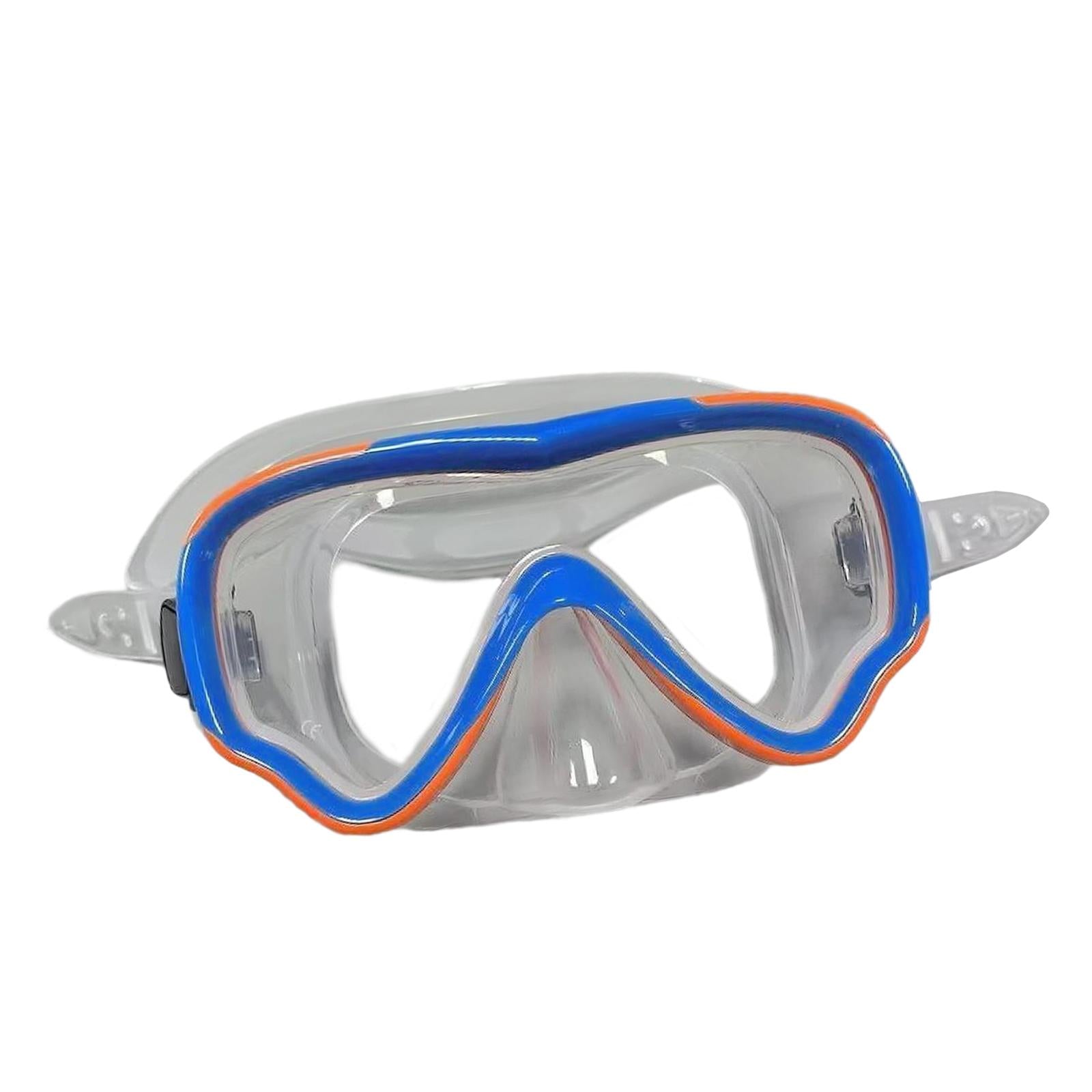 Diving Glasses Comfortable Snorkeling Goggles for Swimming Diving Snorkeling Orange Blue