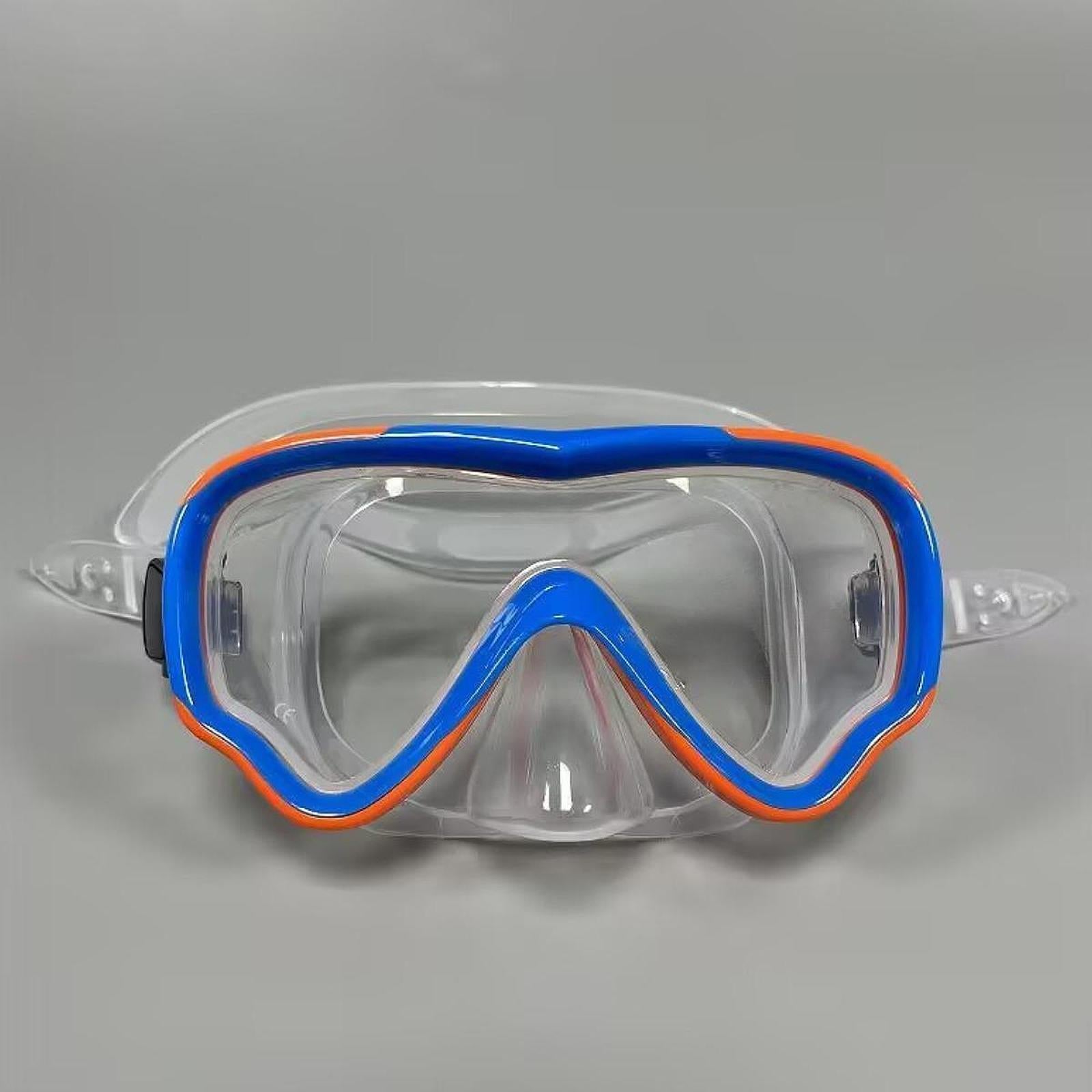 Diving Glasses Comfortable Snorkeling Goggles for Swimming Diving Snorkeling Orange Blue