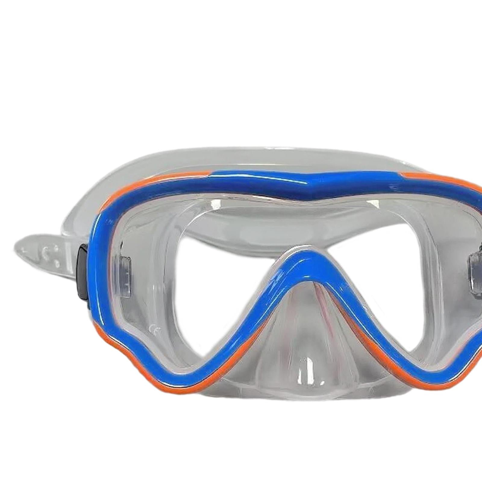 Diving Glasses Comfortable Snorkeling Goggles for Swimming Diving Snorkeling Orange Blue