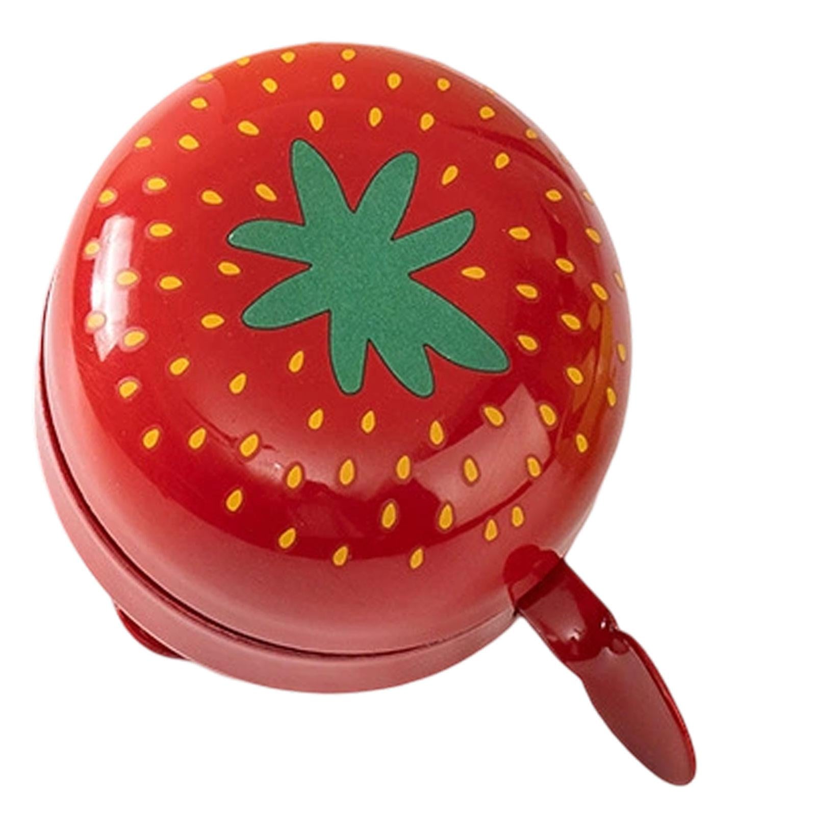 Kids Bike Bell Bicycle Handlebar Bell Novelty Fruit Shaped Cycling Bell Strawberry