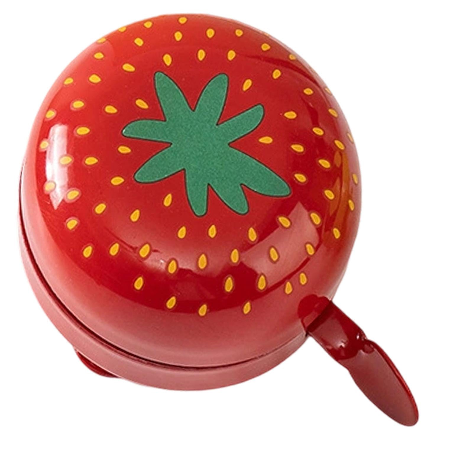 Kids Bike Bell Bicycle Handlebar Bell Novelty Fruit Shaped Cycling Bell Strawberry
