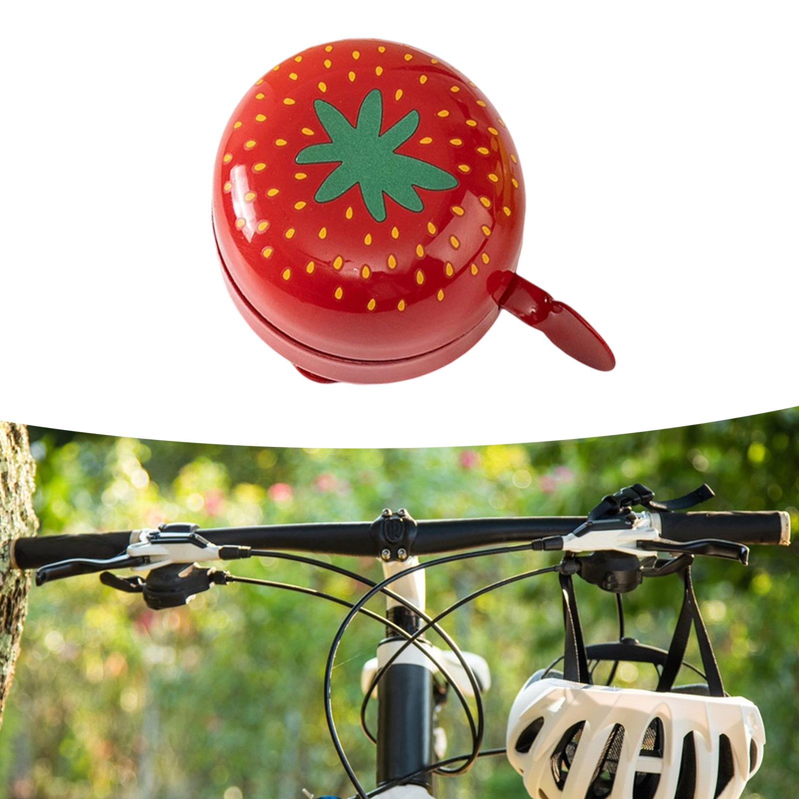 Kids Bike Bell Bicycle Handlebar Bell Novelty Fruit Shaped Cycling Bell Strawberry
