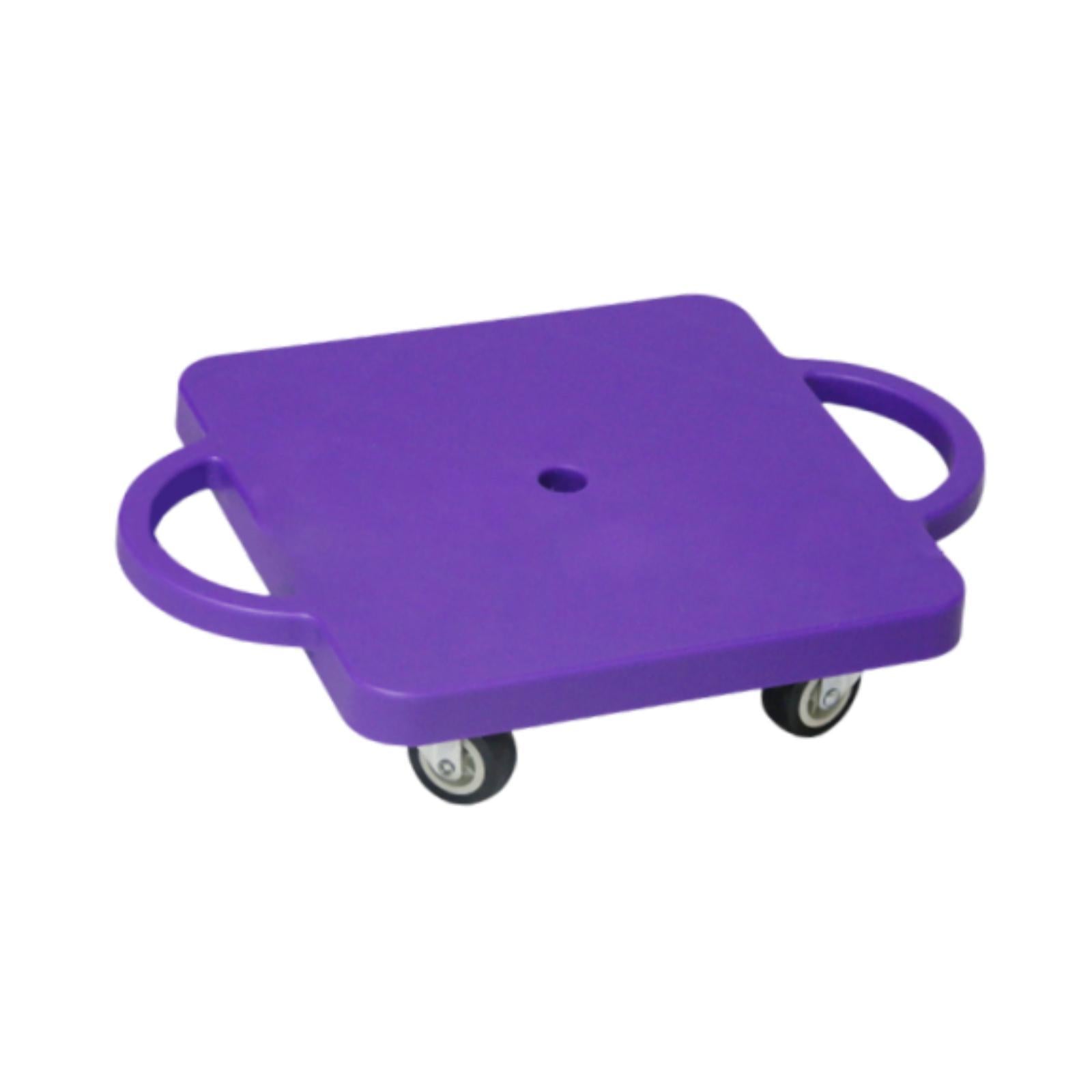 Floor Scooter Board with Handles Play Equipment Gross Motor Toy with Casters Violet