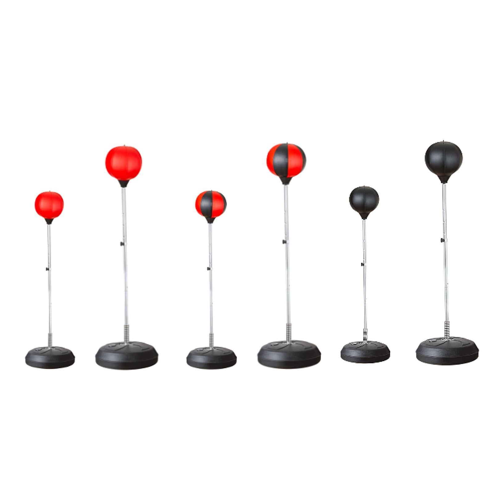 Punching Bag with Stand Stand up Sandbag Focus Reflex Ball Adjustable Height Red for Adults