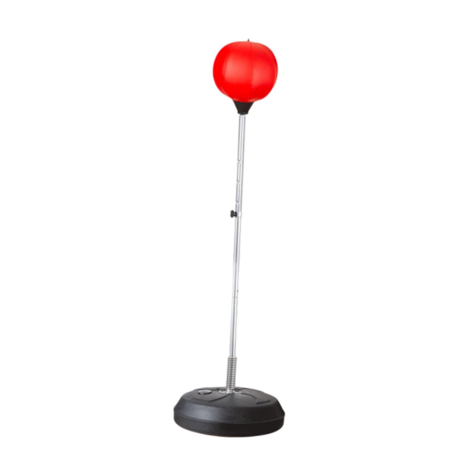 Punching Bag with Stand Stand up Sandbag Focus Reflex Ball Adjustable Height Red for Kids