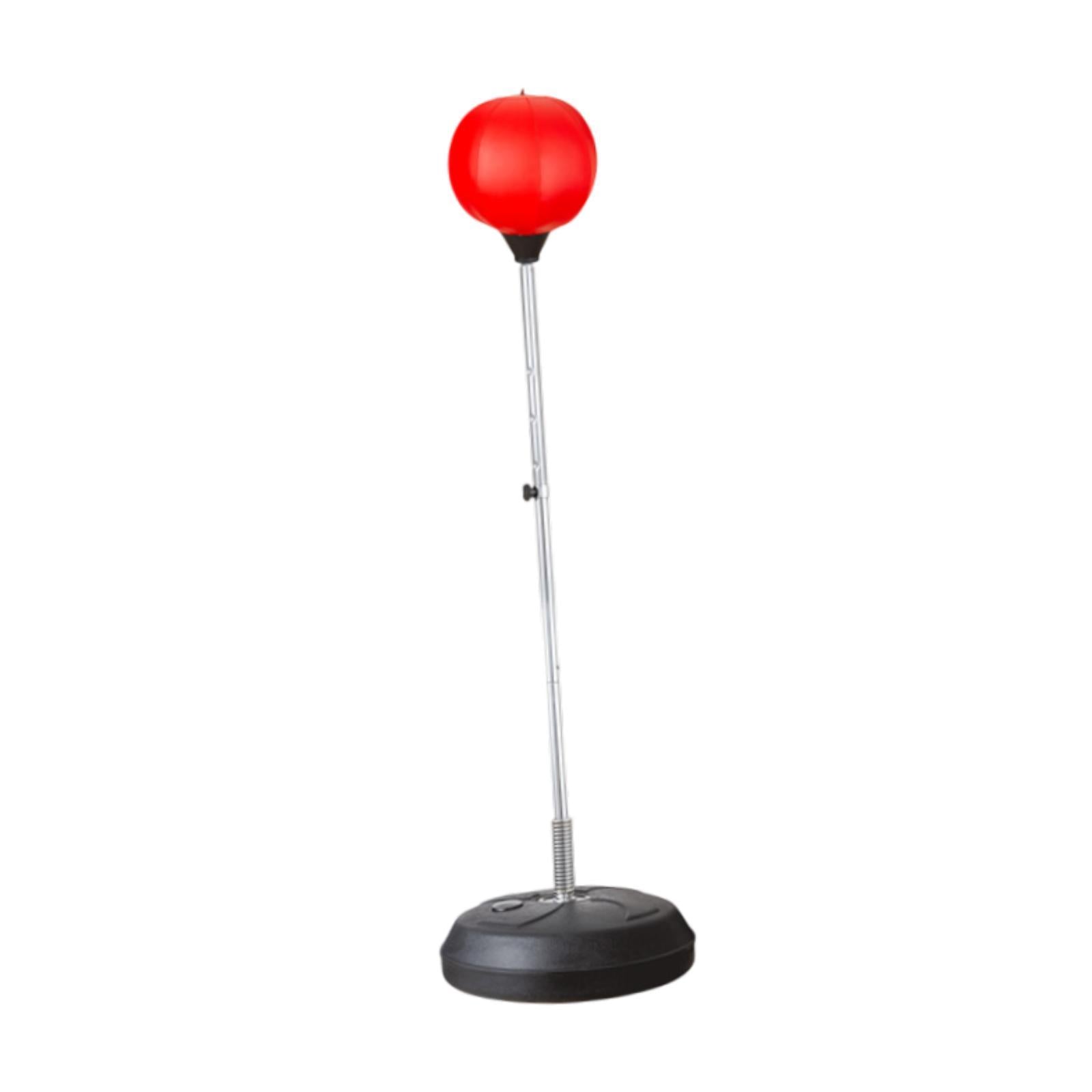 Punching Bag with Stand Stand up Sandbag Focus Reflex Ball Adjustable Height Red for Kids