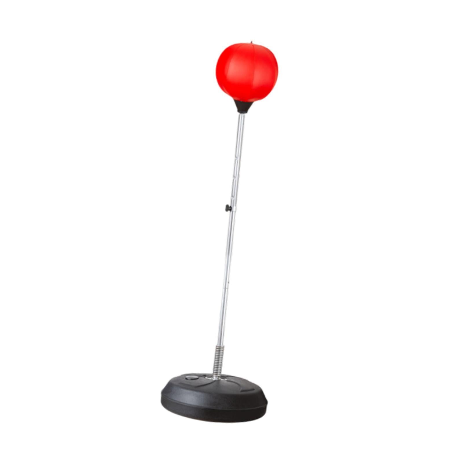 Punching Bag with Stand Stand up Sandbag Focus Reflex Ball Adjustable Height Red for Kids