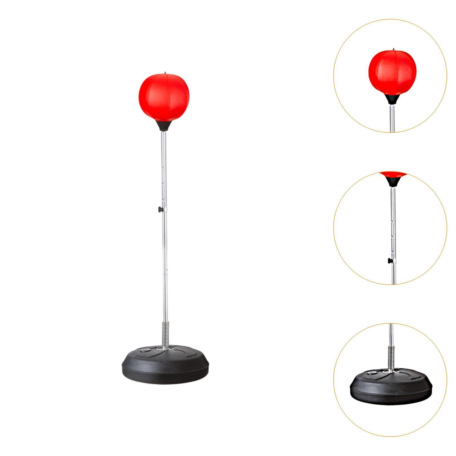 Punching Bag with Stand Stand up Sandbag Focus Reflex Ball Adjustable Height Red for Kids