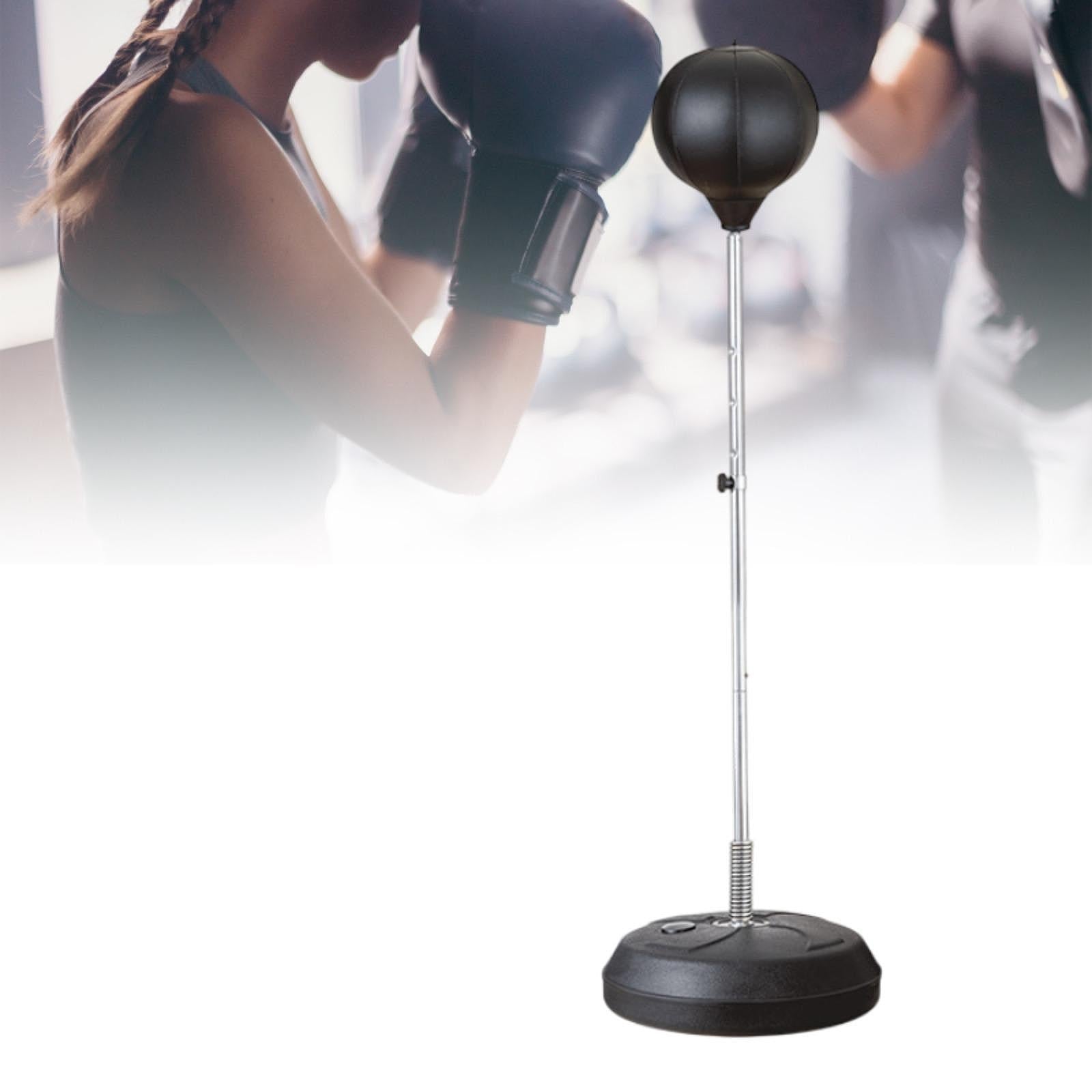 Punching Bag with Stand Stand up Sandbag Focus Reflex Ball Adjustable Height Black for Adults