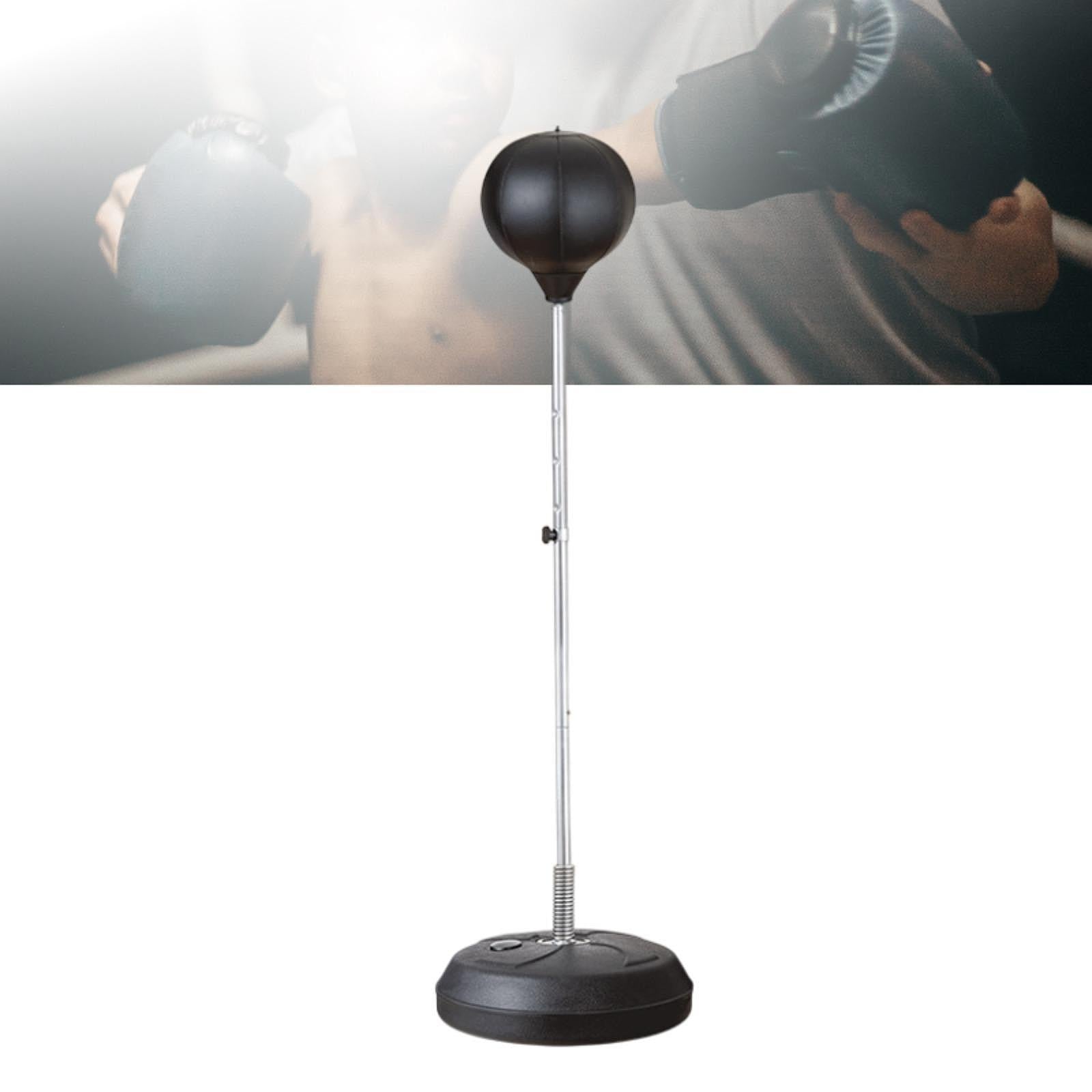 Punching Bag with Stand Stand up Sandbag Focus Reflex Ball Adjustable Height Black for Kids