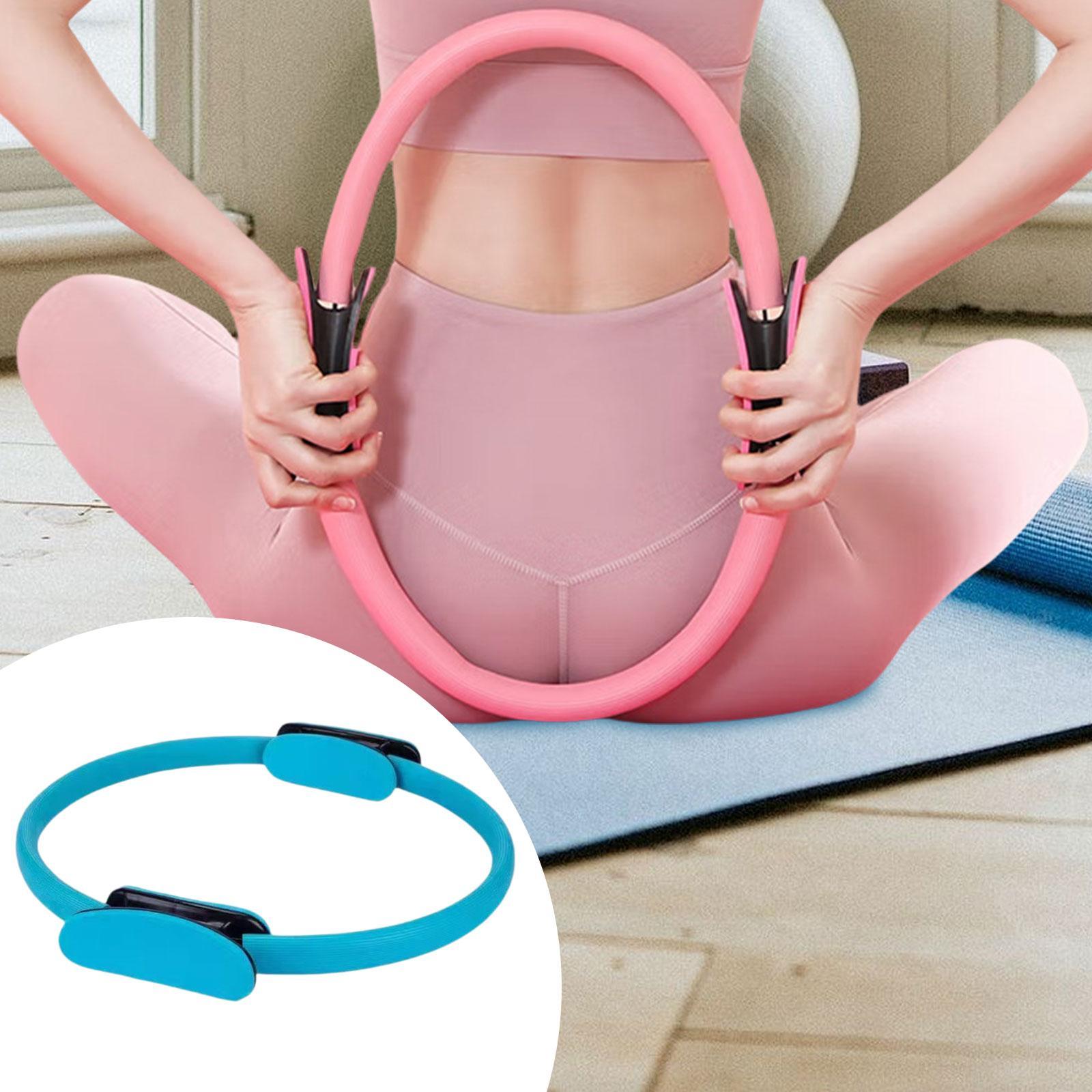 Pilates Hoop Circle Elasticity for Women Girl Home Pilates Equipment Workout Blue