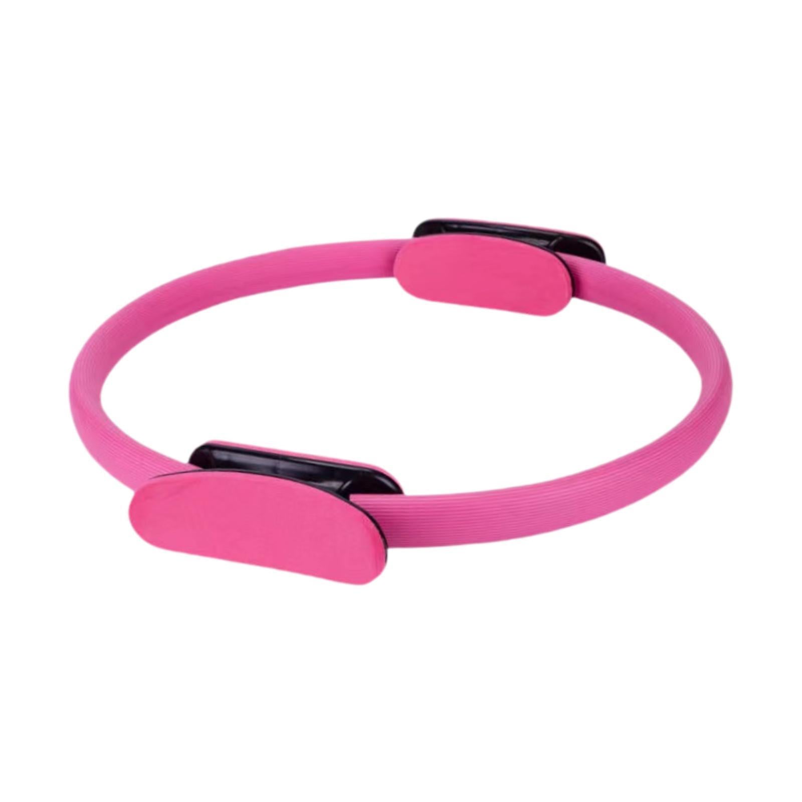 Pilates Hoop Circle Elasticity for Women Girl Home Pilates Equipment Workout Rose Red