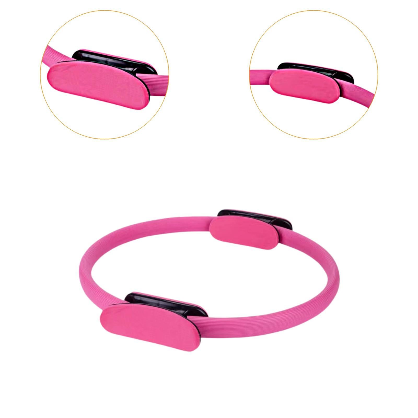 Pilates Hoop Circle Elasticity for Women Girl Home Pilates Equipment Workout Rose Red