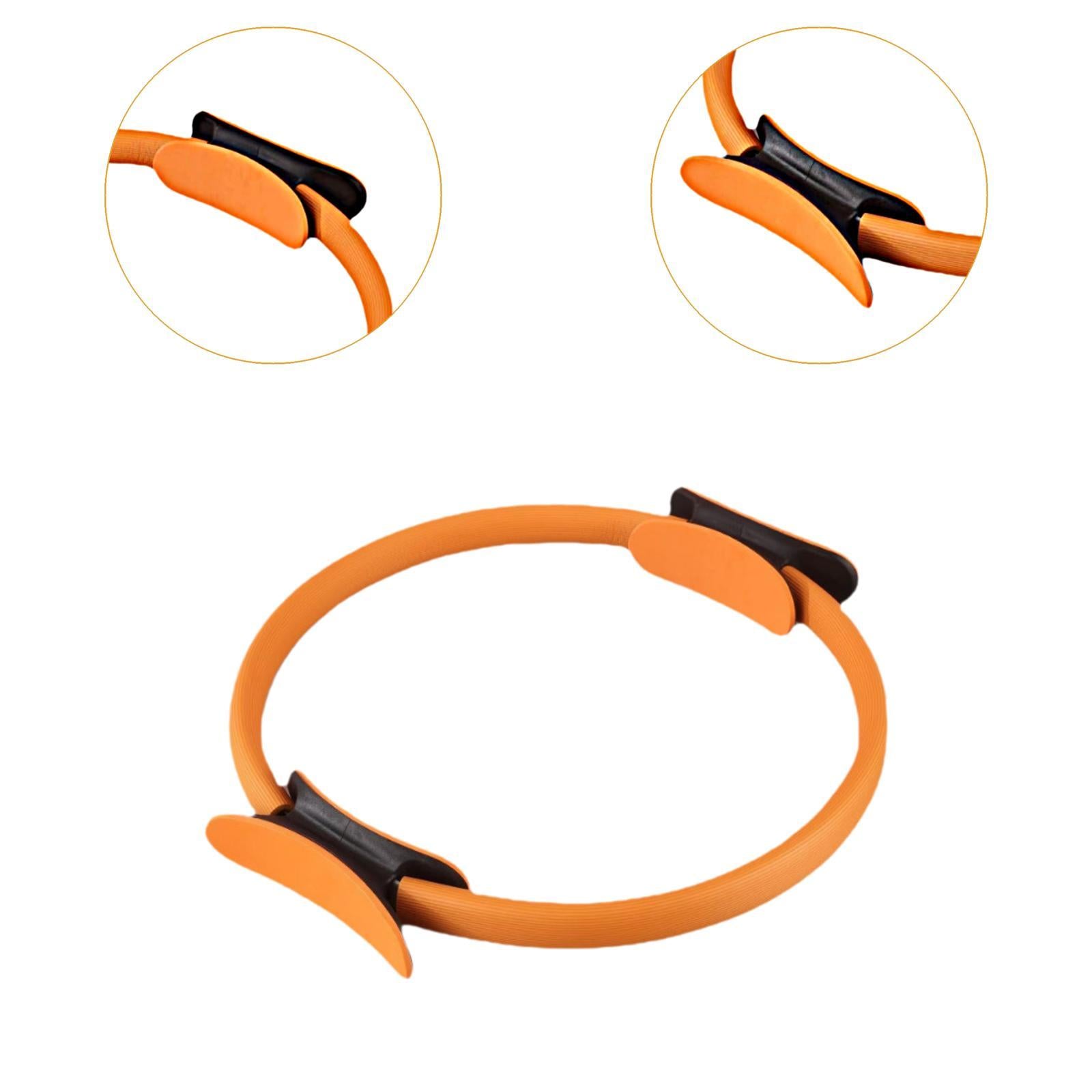 Pilates Hoop Circle Elasticity for Women Girl Home Pilates Equipment Workout Orange