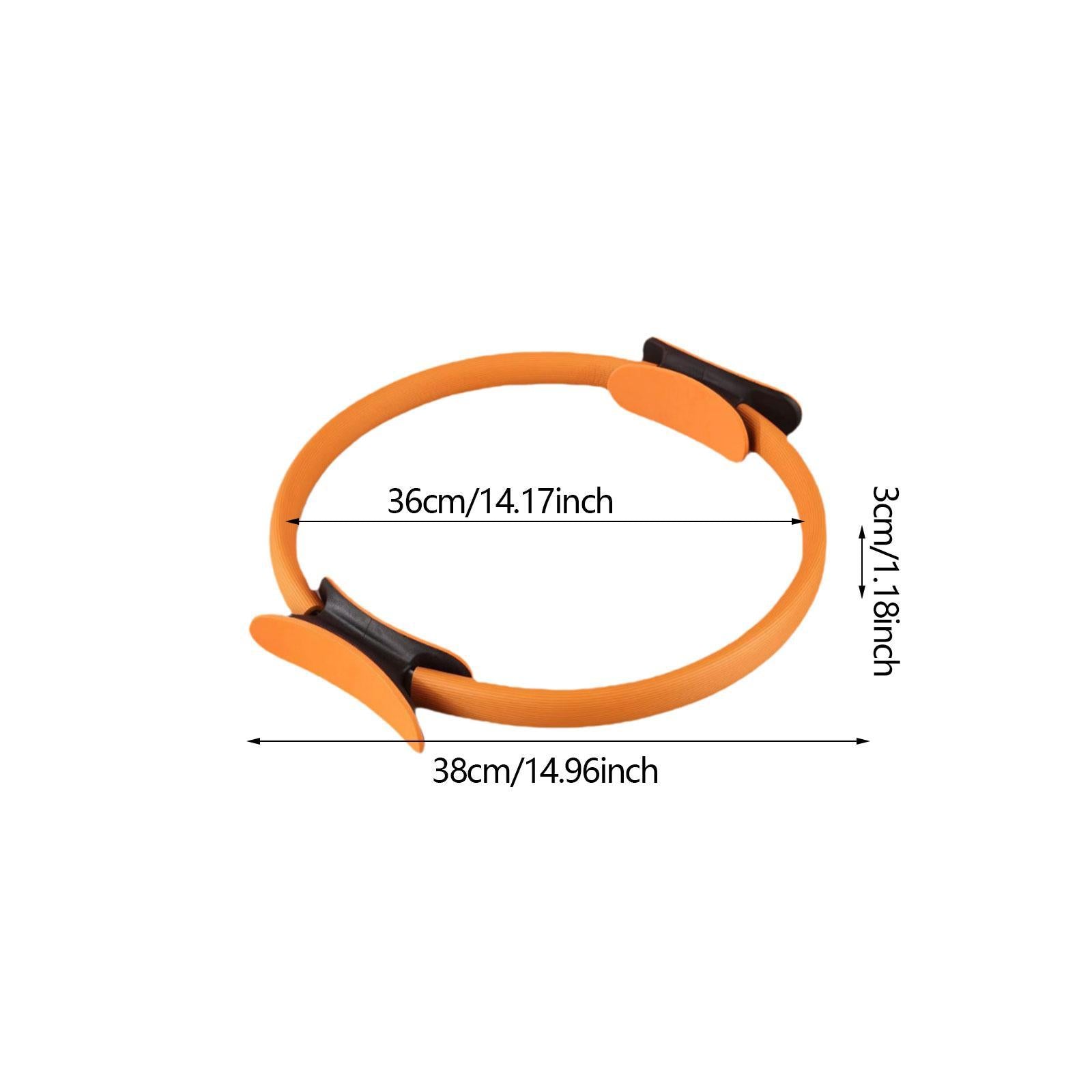 Pilates Hoop Circle Elasticity for Women Girl Home Pilates Equipment Workout Orange