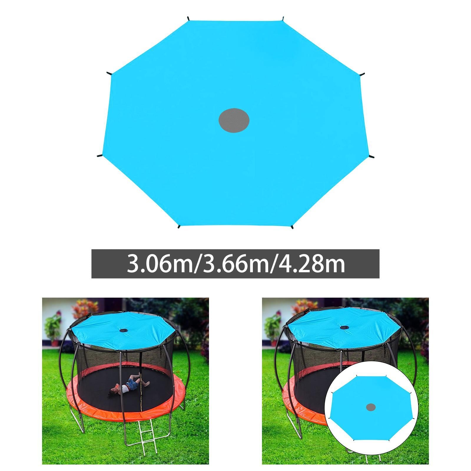 Trampoline Sunshade Cover Backyard Blue Playground Trampoline Sun Protection 3.06M