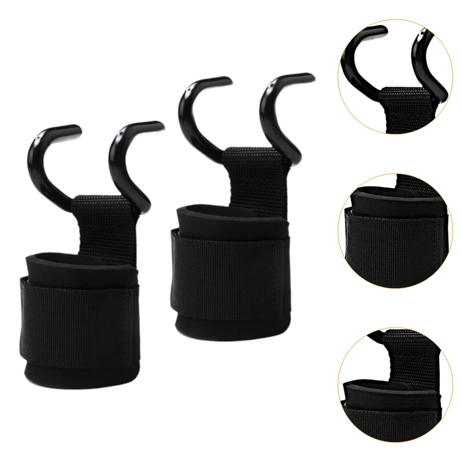 2Pcs Weight Lifting Hooks Portable Gym Glove for Deadlift Power Lifting Rows