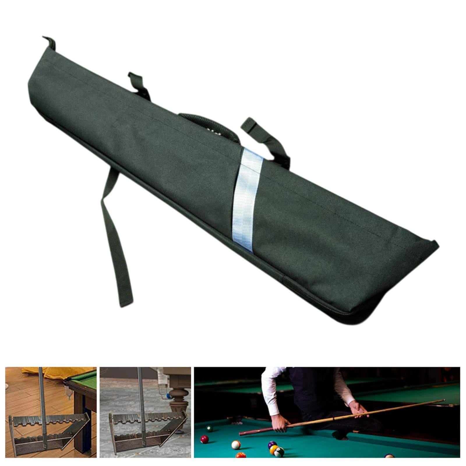 Pool Cue Case Padded 7 Holes Pocket for Outdoor Travel Billiards Accessories Black