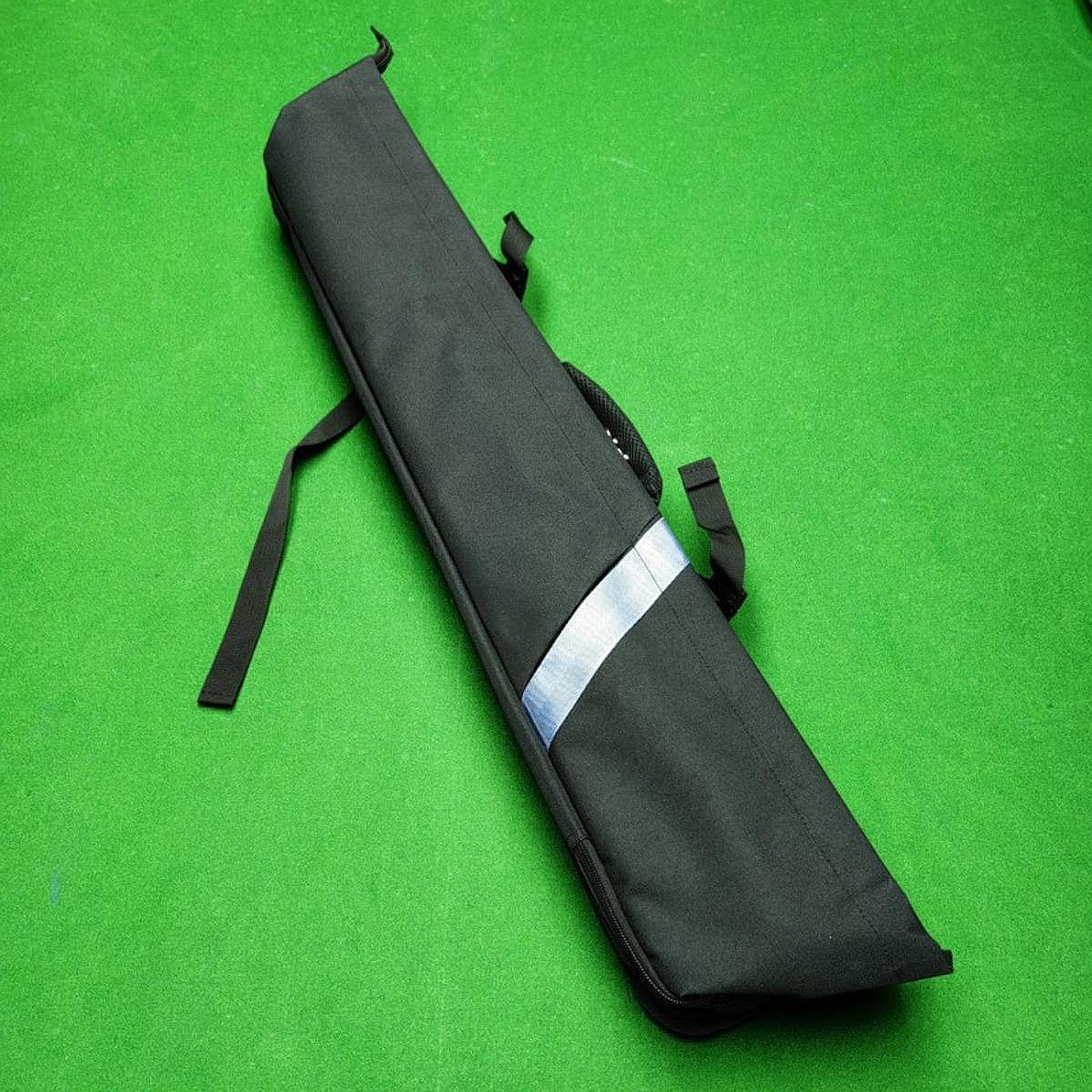 Pool Cue Case Padded 7 Holes Pocket for Outdoor Travel Billiards Accessories Black