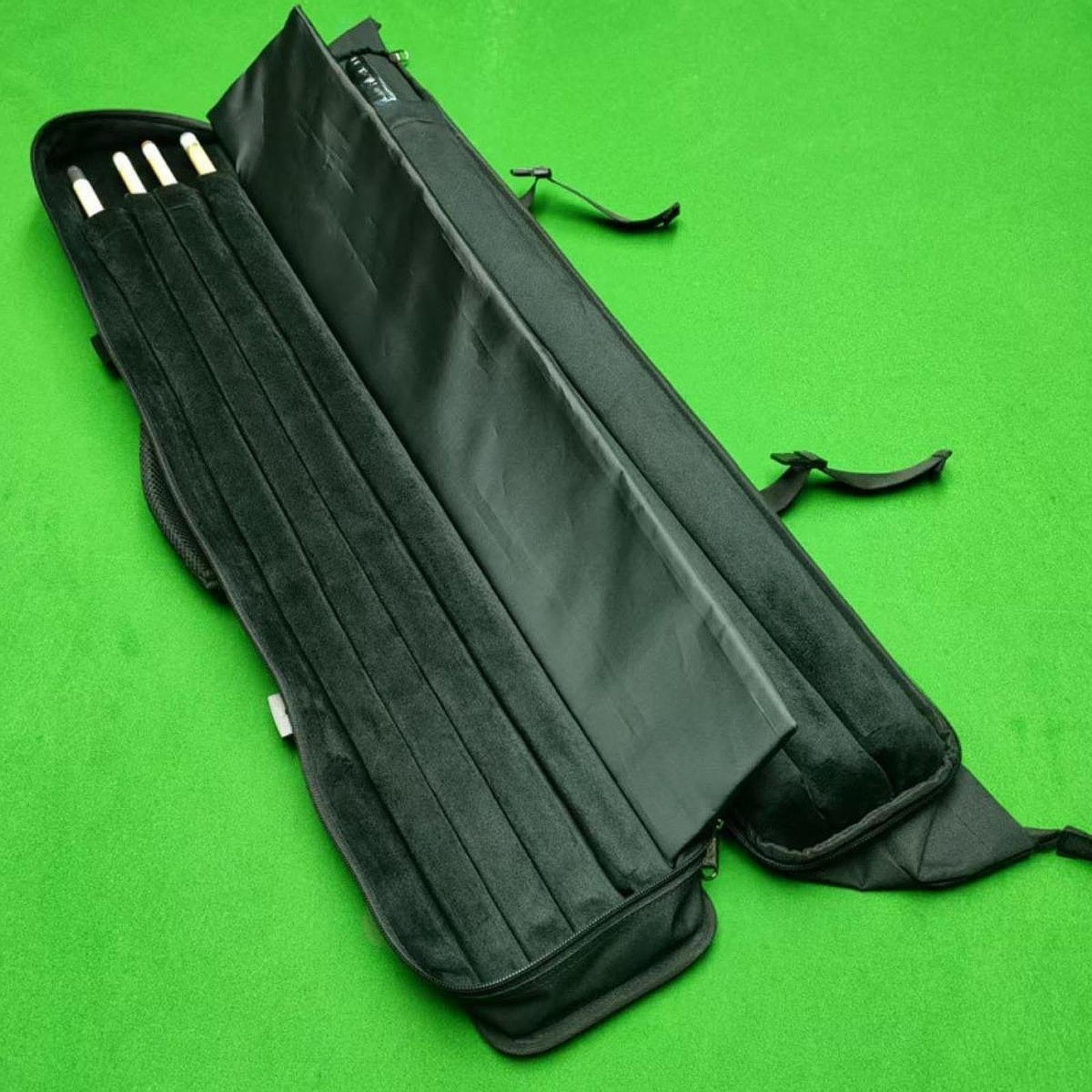 Pool Cue Case Padded 7 Holes Pocket for Outdoor Travel Billiards Accessories Black
