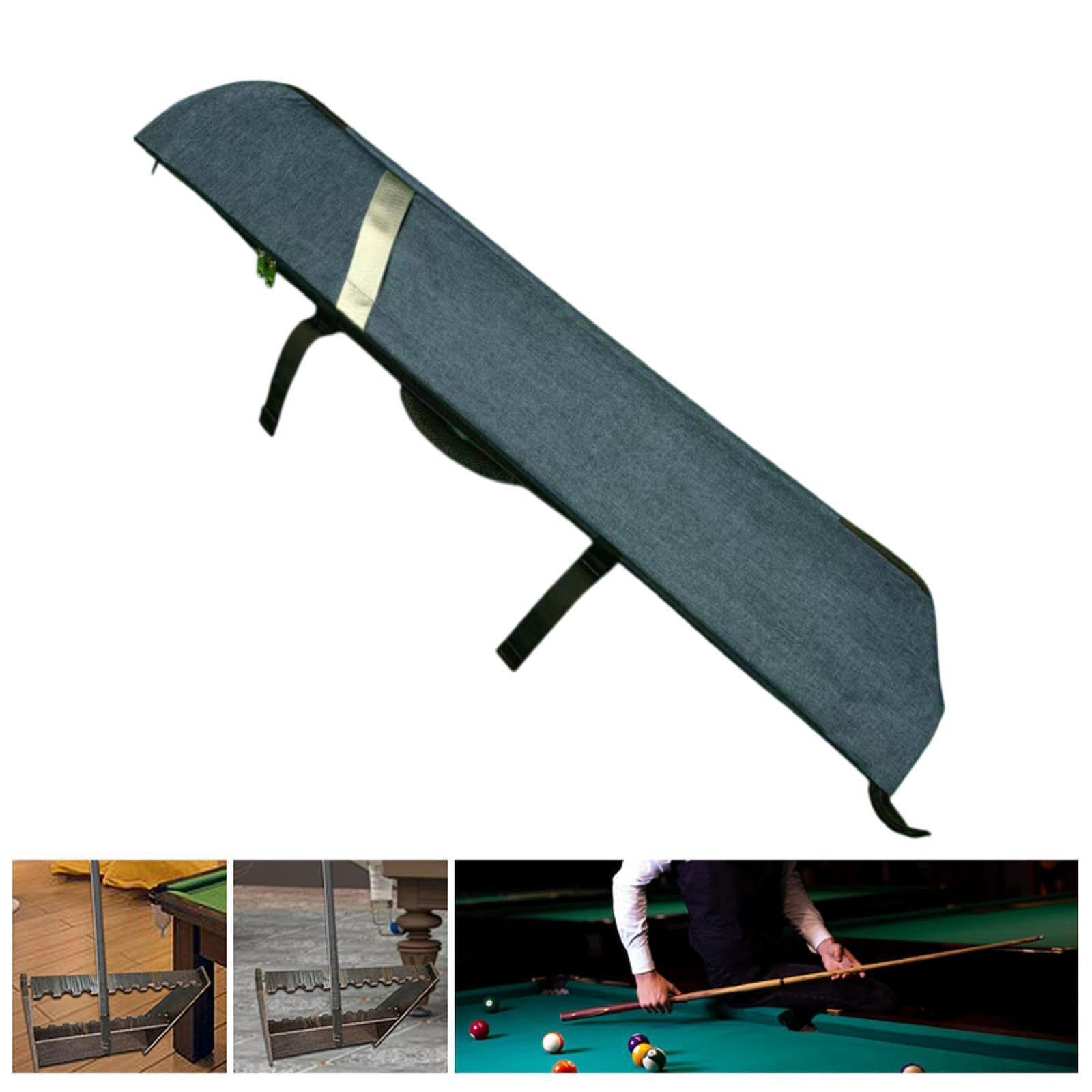 Pool Cue Case Padded 7 Holes Pocket for Outdoor Travel Billiards Accessories Blue