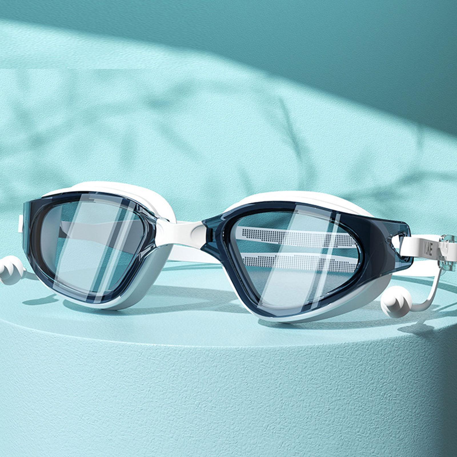 Swim Goggles with Swimming Cap Adjustable for Women and Men Swimming Goggles Purple